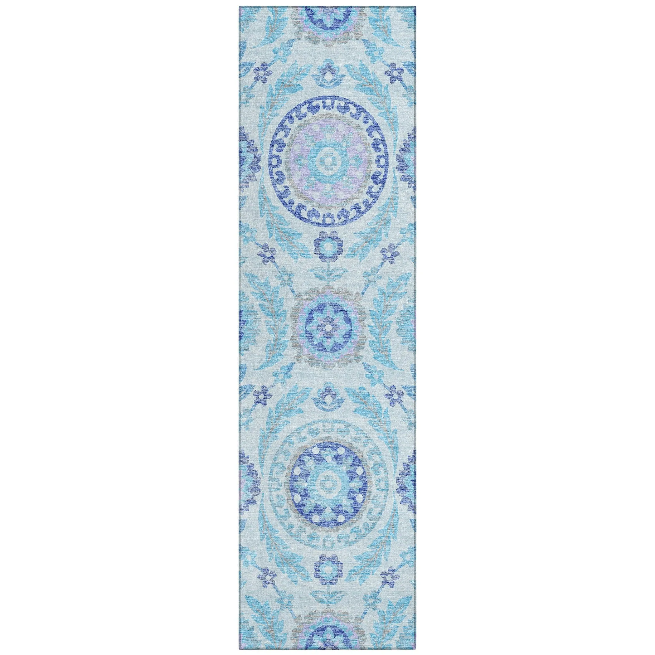 Machine Washable Indoor/ Outdoor Chantille Suzani Boho Rug