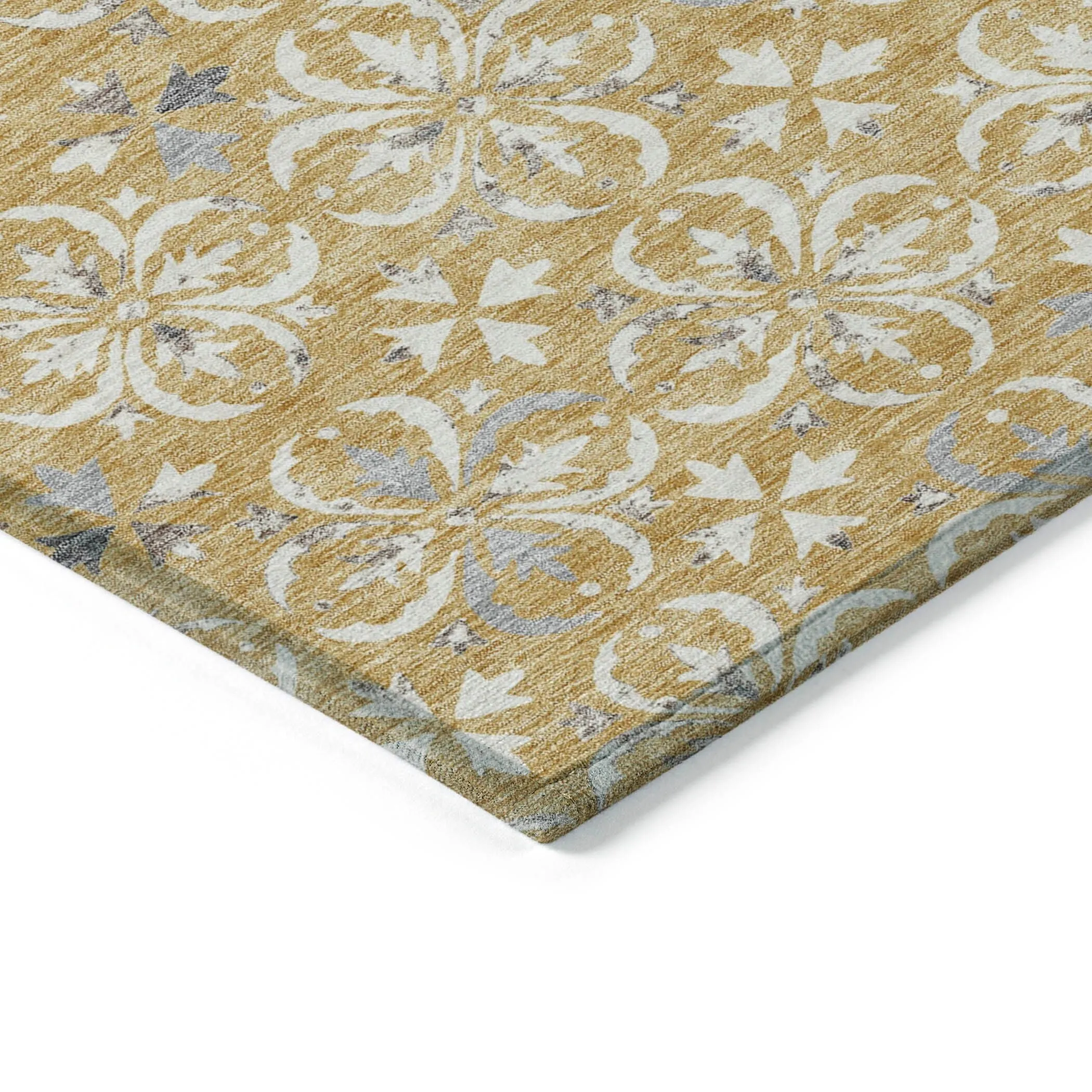 Machine Washable Indoor/ Outdoor Chantille Traditional Medallion Rug