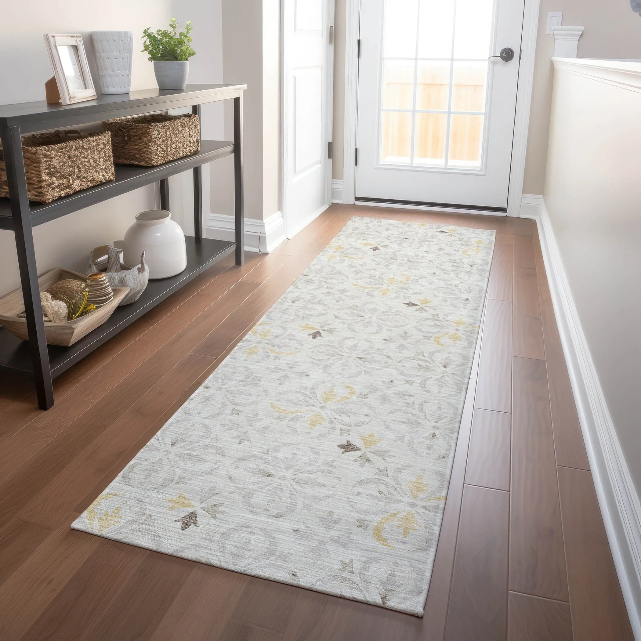 Machine Washable Indoor/ Outdoor Chantille Traditional Medallion Rug