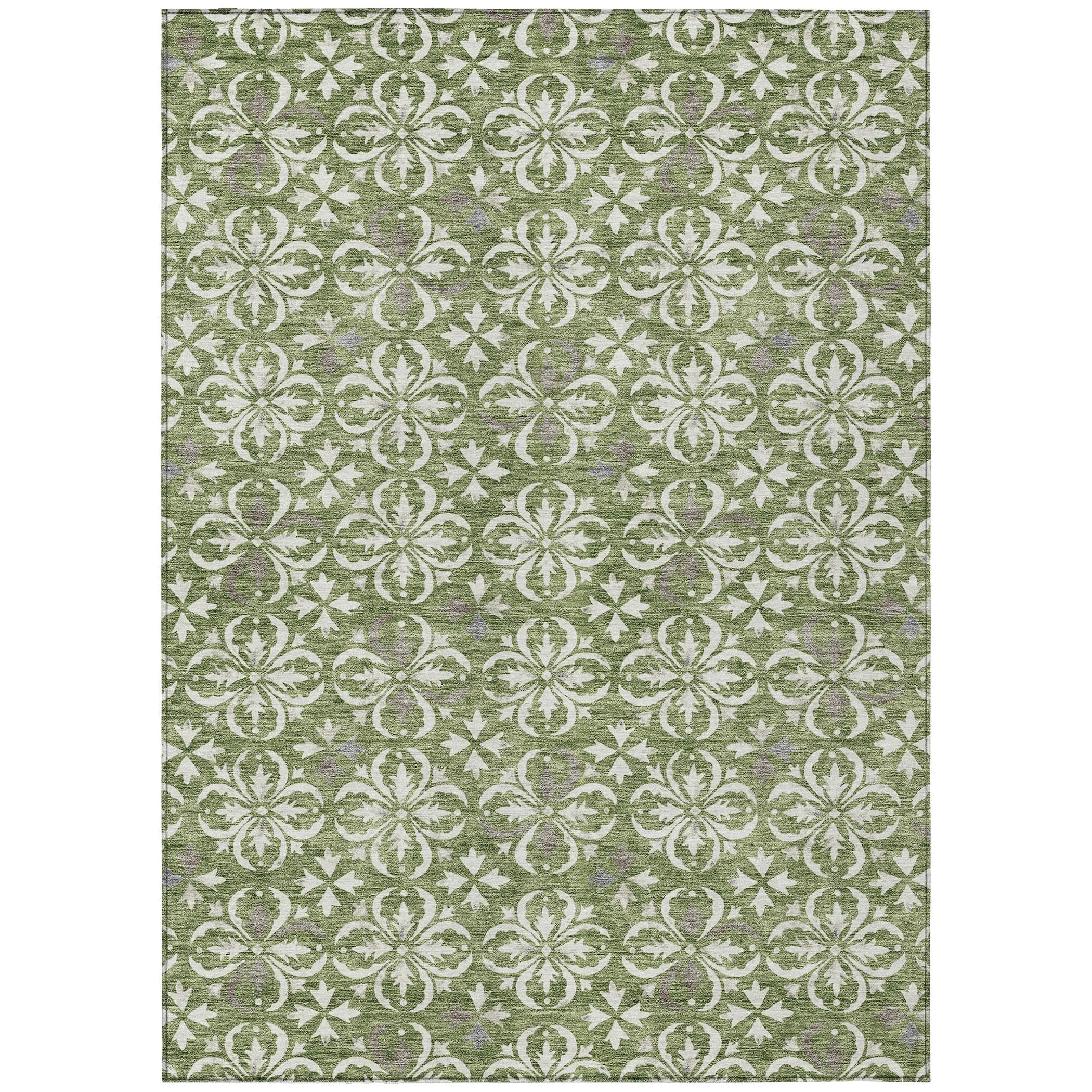 Machine Washable Indoor/ Outdoor Chantille Traditional Medallion Rug