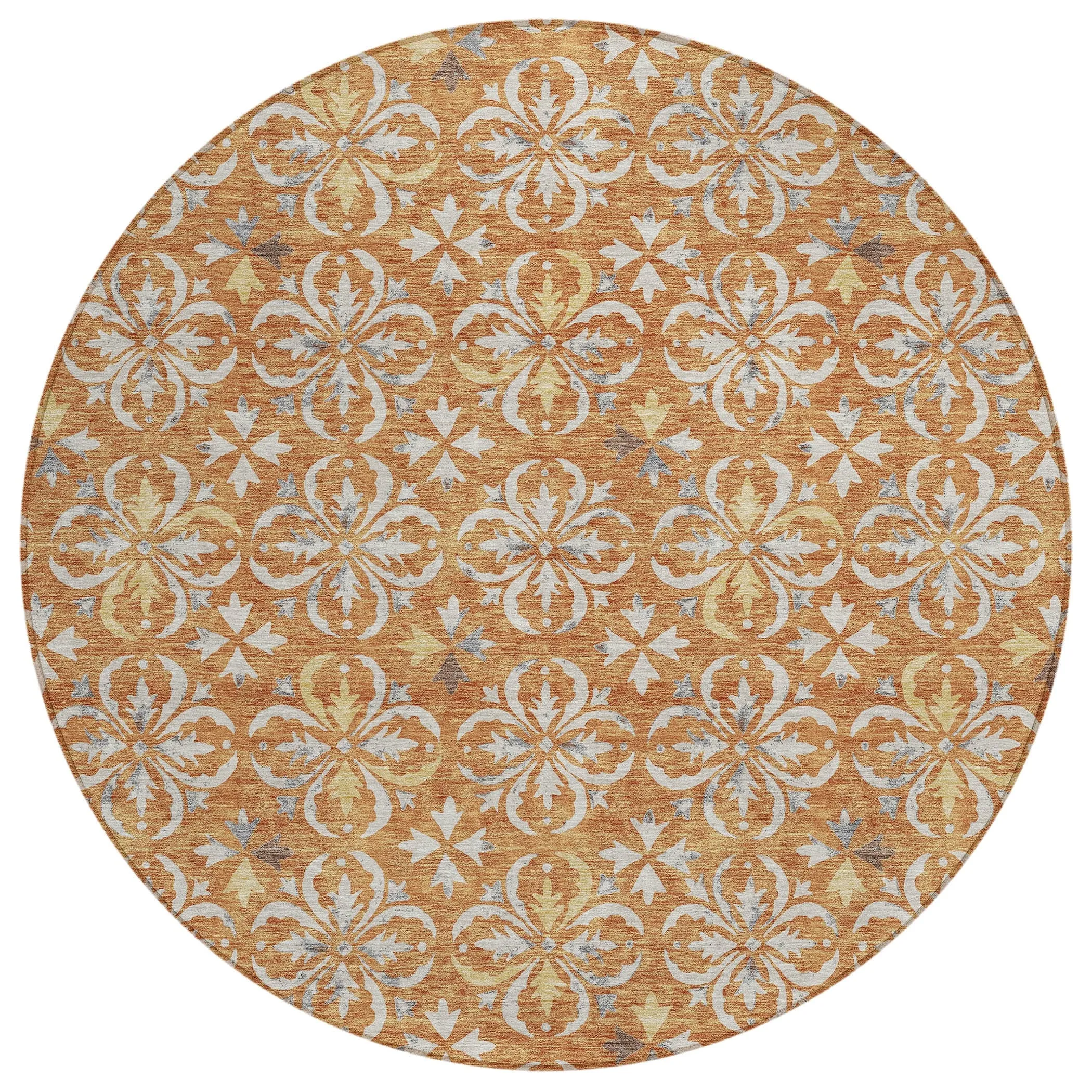 Machine Washable Indoor/ Outdoor Chantille Traditional Medallion Rug