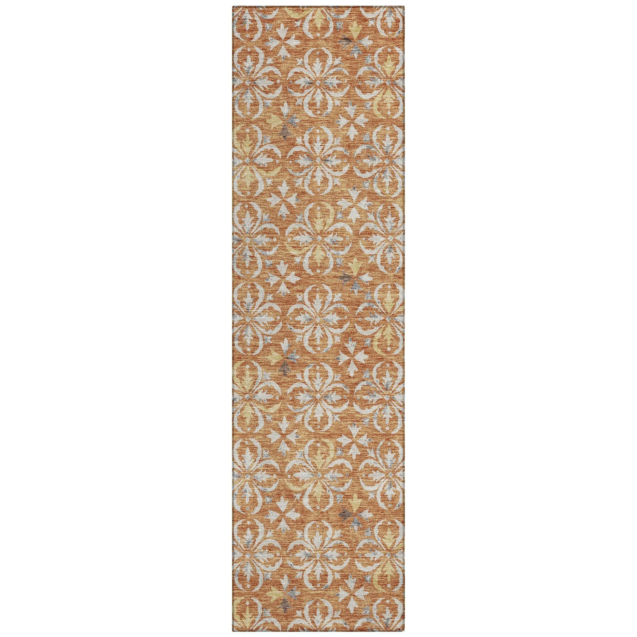 Machine Washable Indoor/ Outdoor Chantille Traditional Medallion Rug