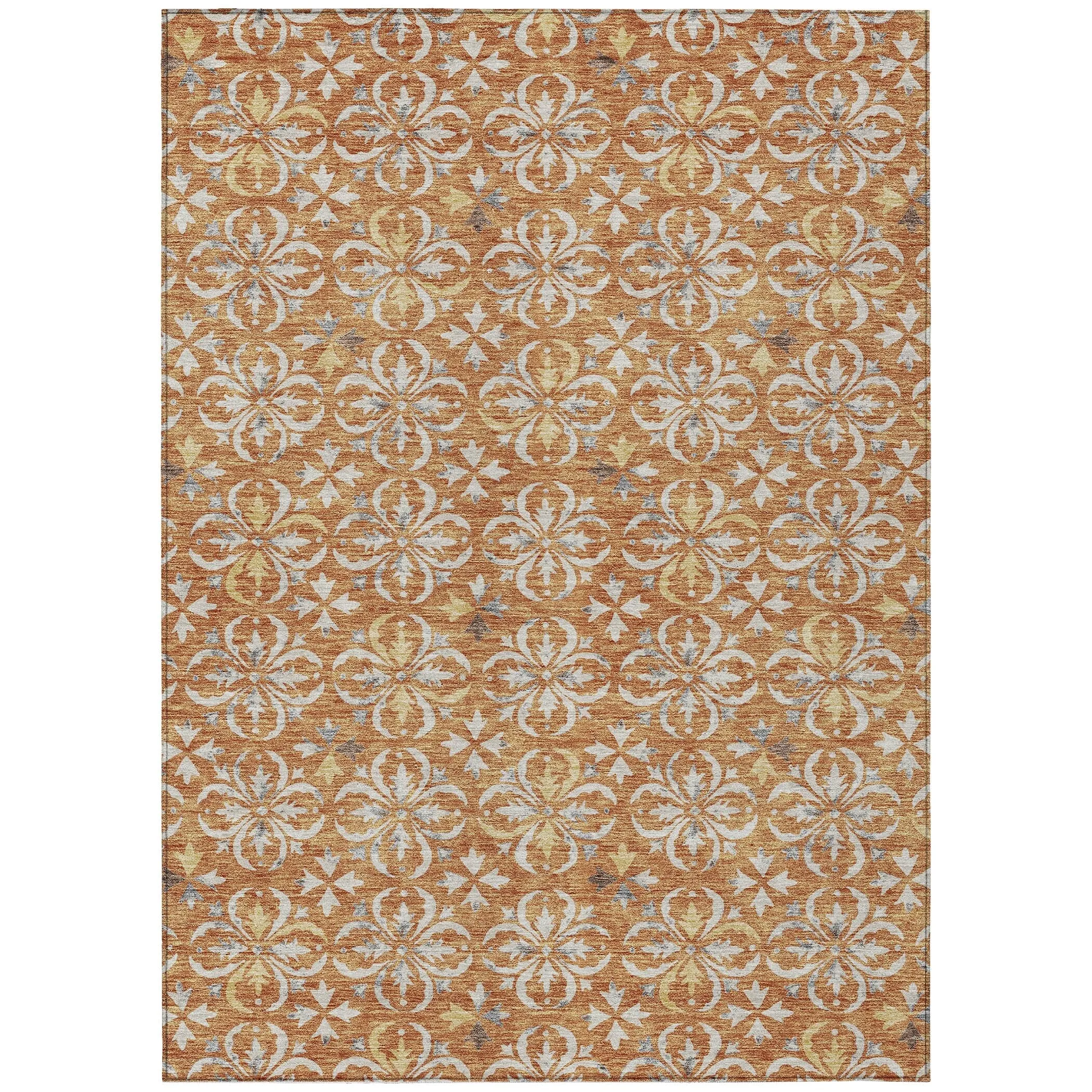 Machine Washable Indoor/ Outdoor Chantille Traditional Medallion Rug