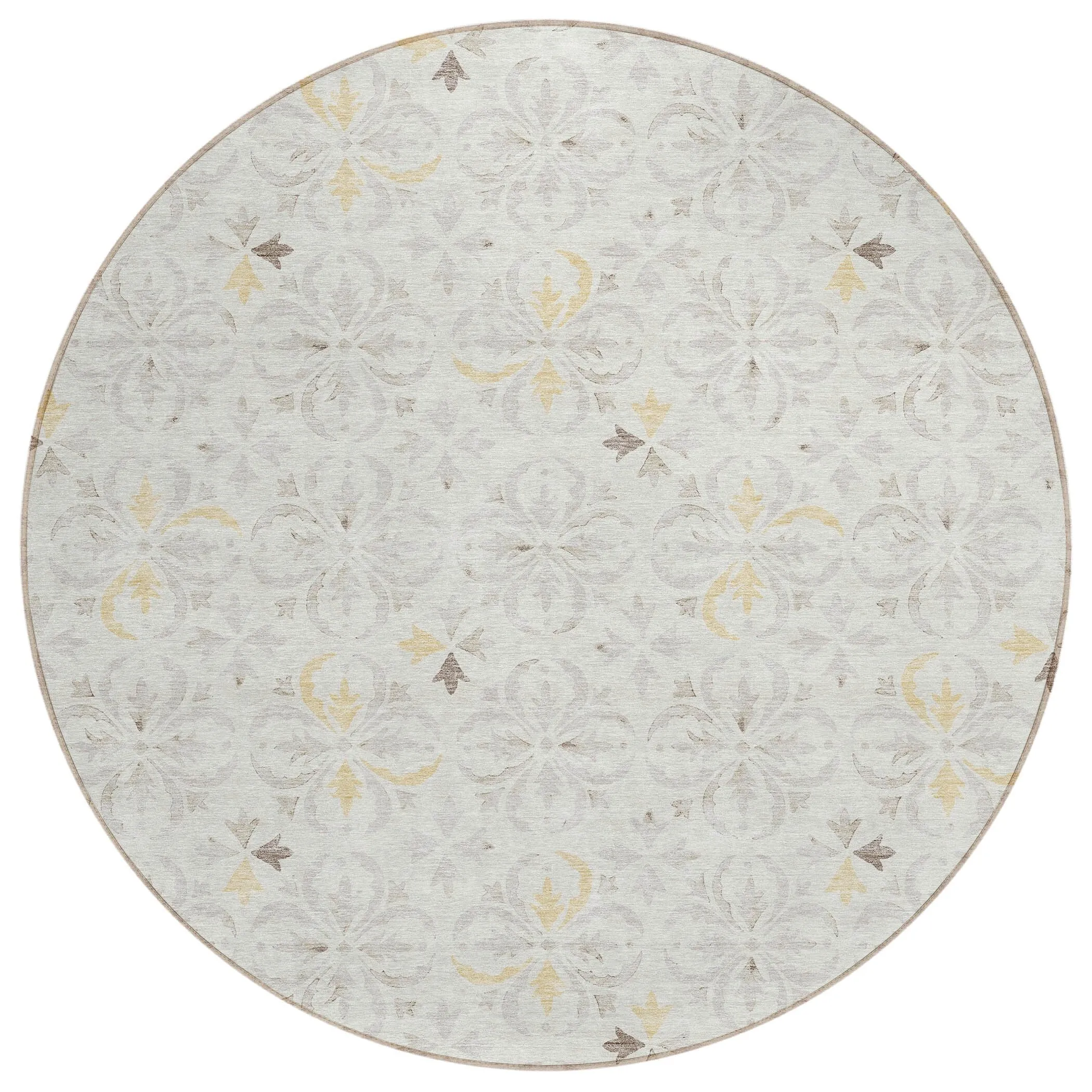 Machine Washable Indoor/ Outdoor Chantille Traditional Medallion Rug