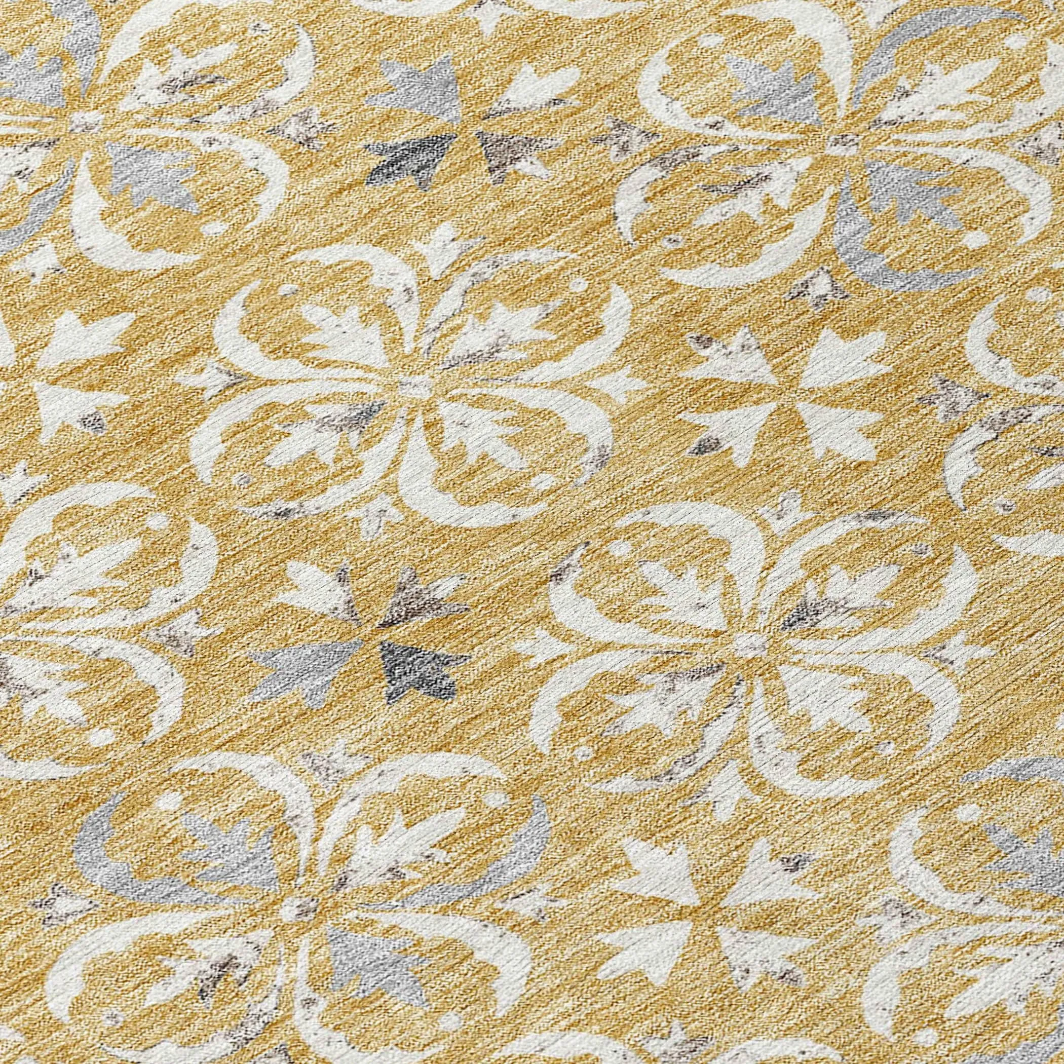 Machine Washable Indoor/ Outdoor Chantille Traditional Medallion Rug