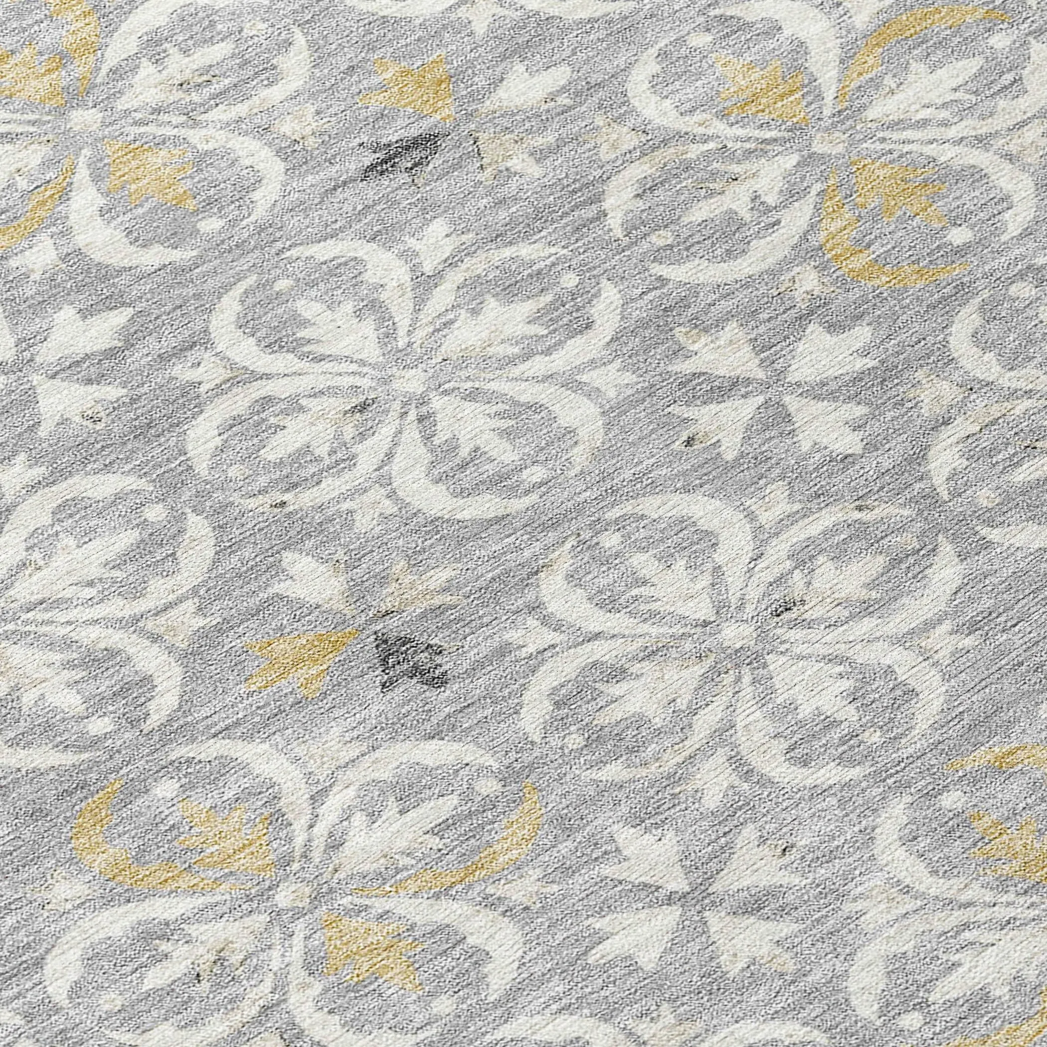 Machine Washable Indoor/ Outdoor Chantille Traditional Medallion Rug