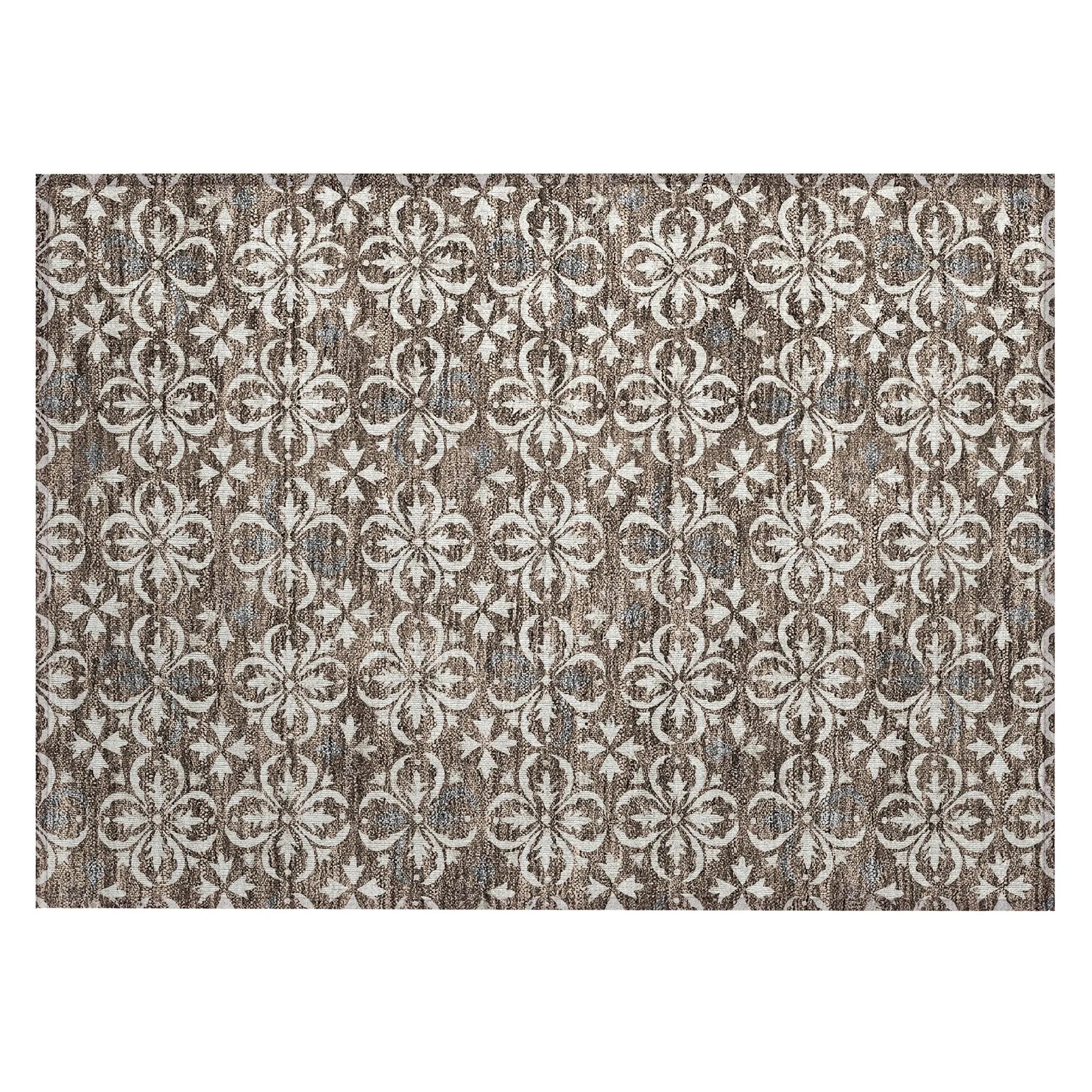 Machine Washable Indoor/ Outdoor Chantille Traditional Medallion Rug