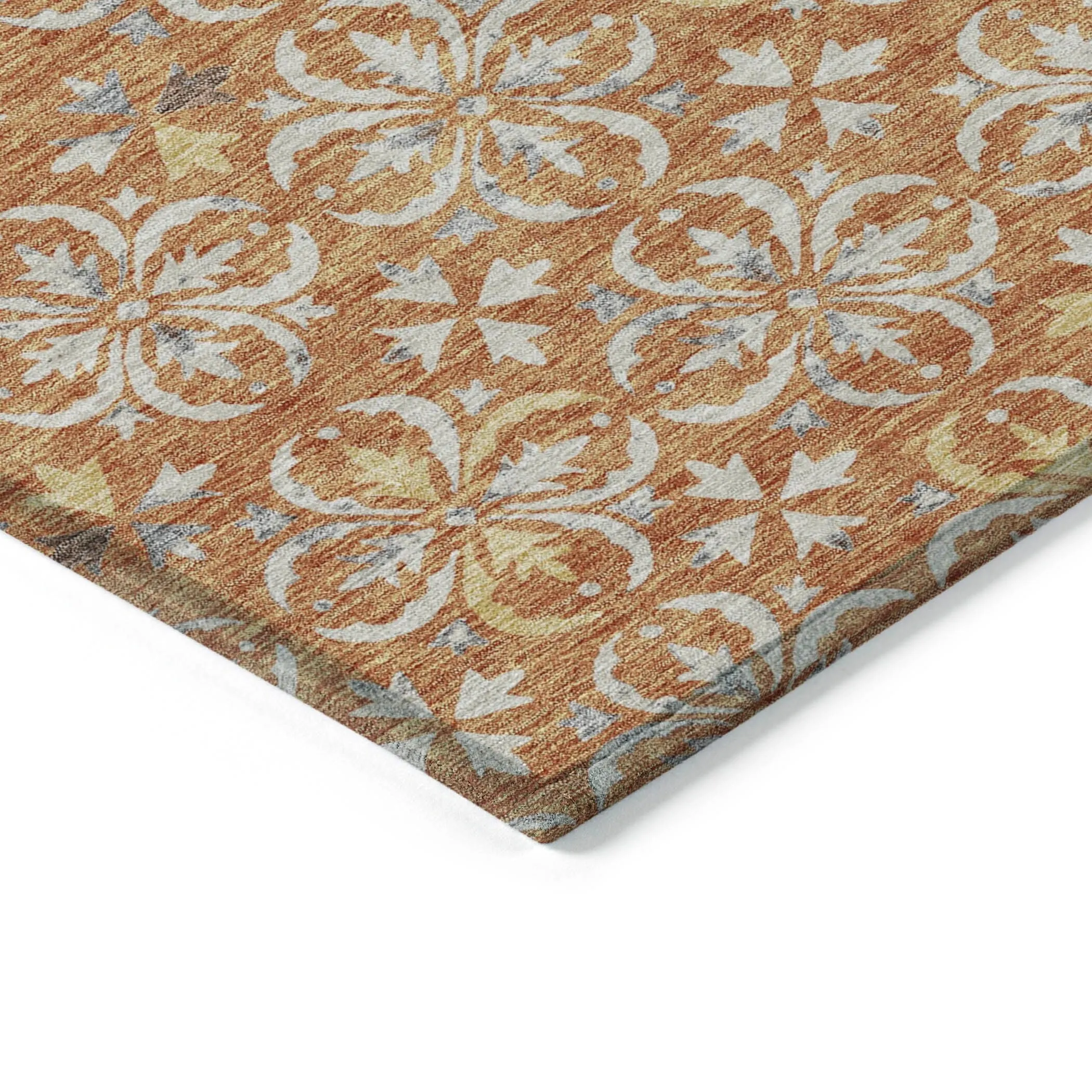 Machine Washable Indoor/ Outdoor Chantille Traditional Medallion Rug