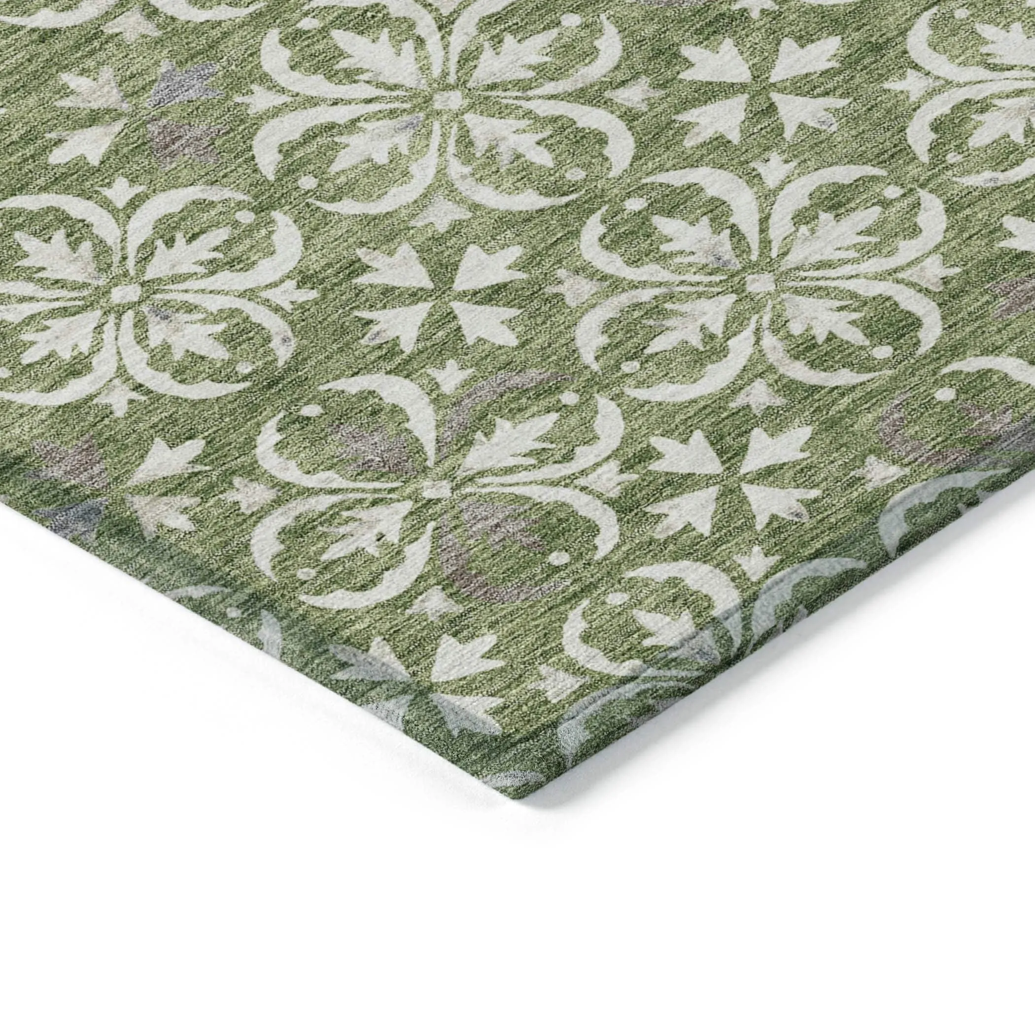 Machine Washable Indoor/ Outdoor Chantille Traditional Medallion Rug