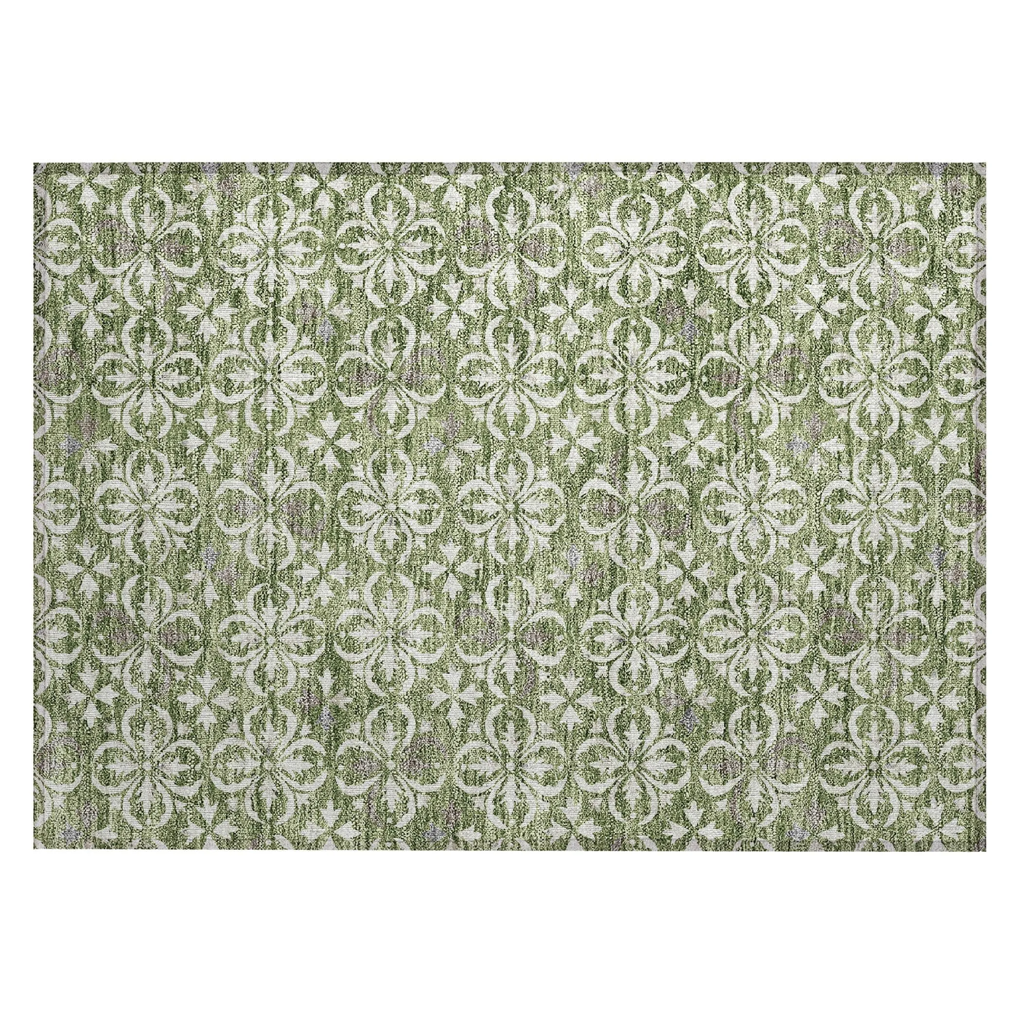 Machine Washable Indoor/ Outdoor Chantille Traditional Medallion Rug
