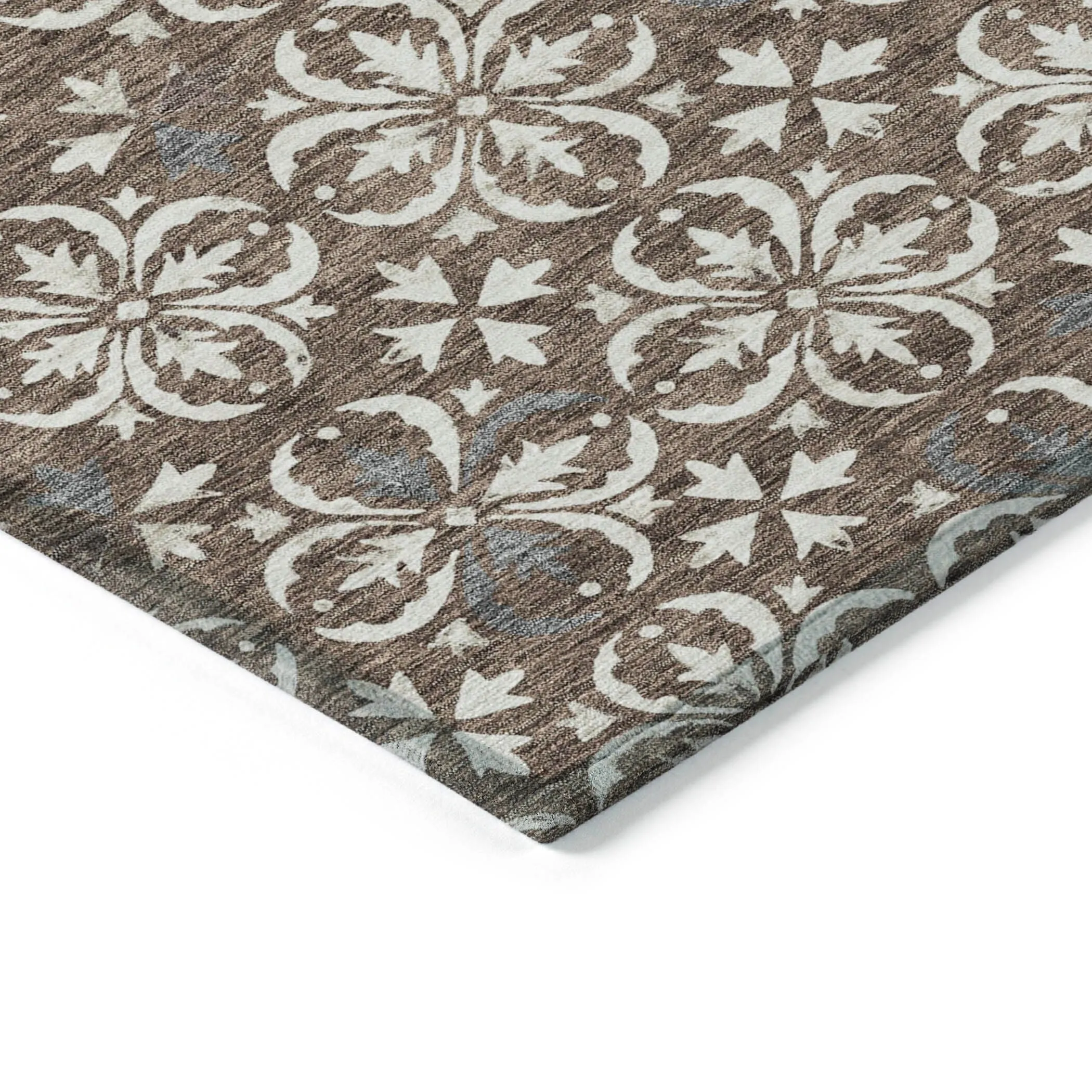 Machine Washable Indoor/ Outdoor Chantille Traditional Medallion Rug