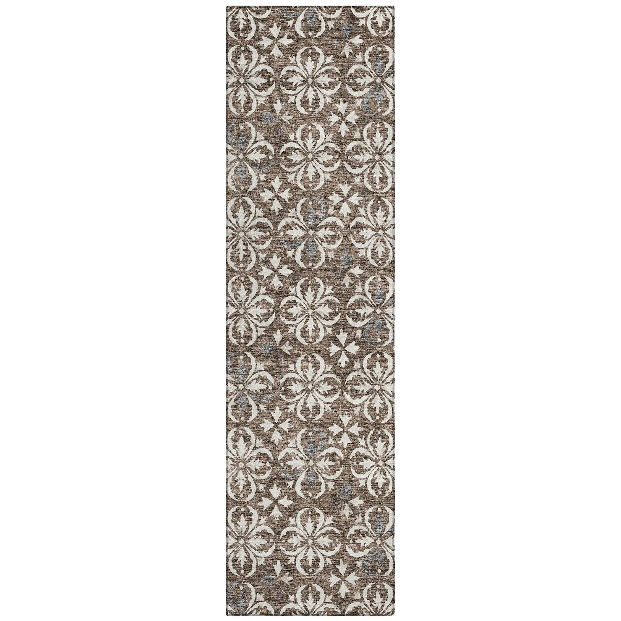 Machine Washable Indoor/ Outdoor Chantille Traditional Medallion Rug