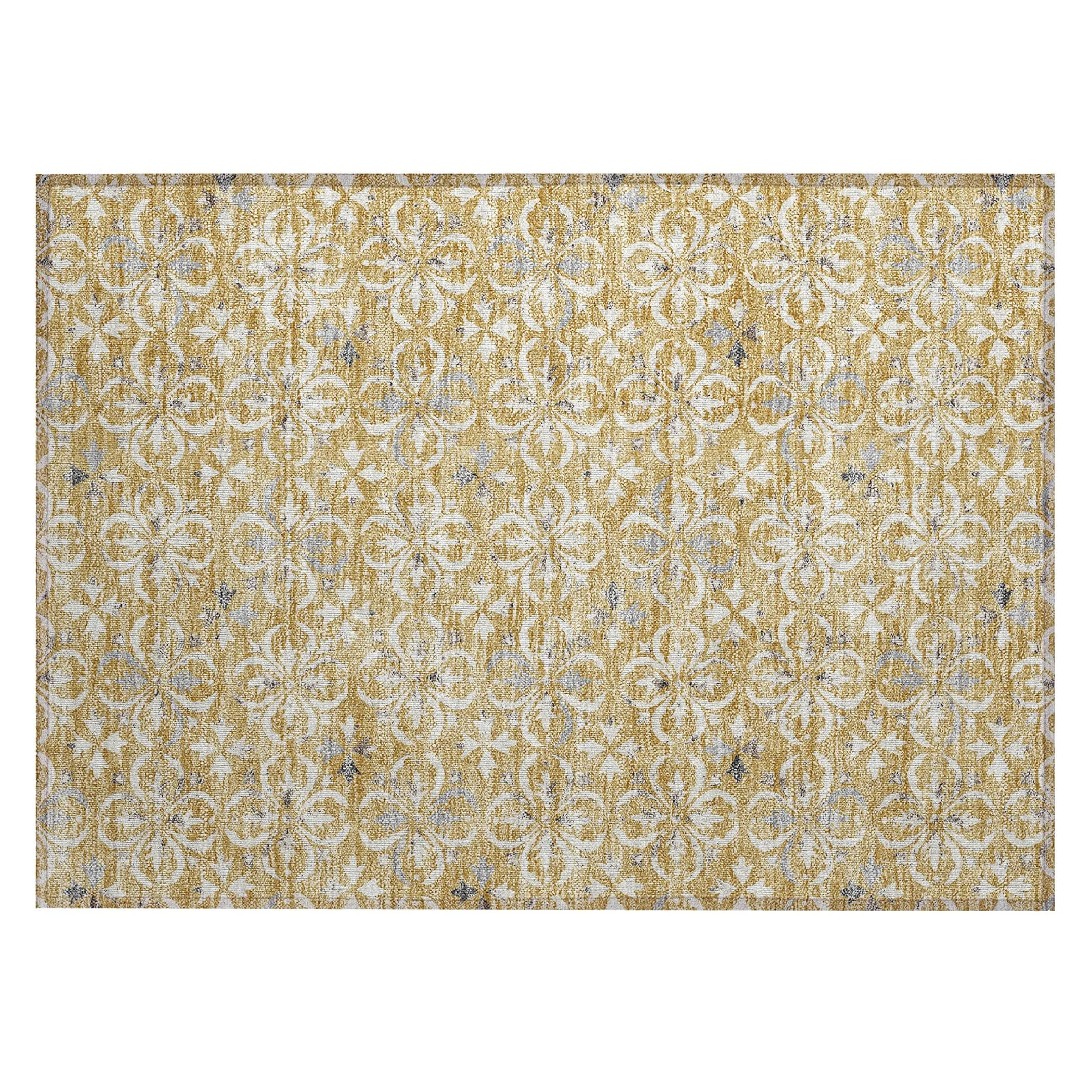 Machine Washable Indoor/ Outdoor Chantille Traditional Medallion Rug