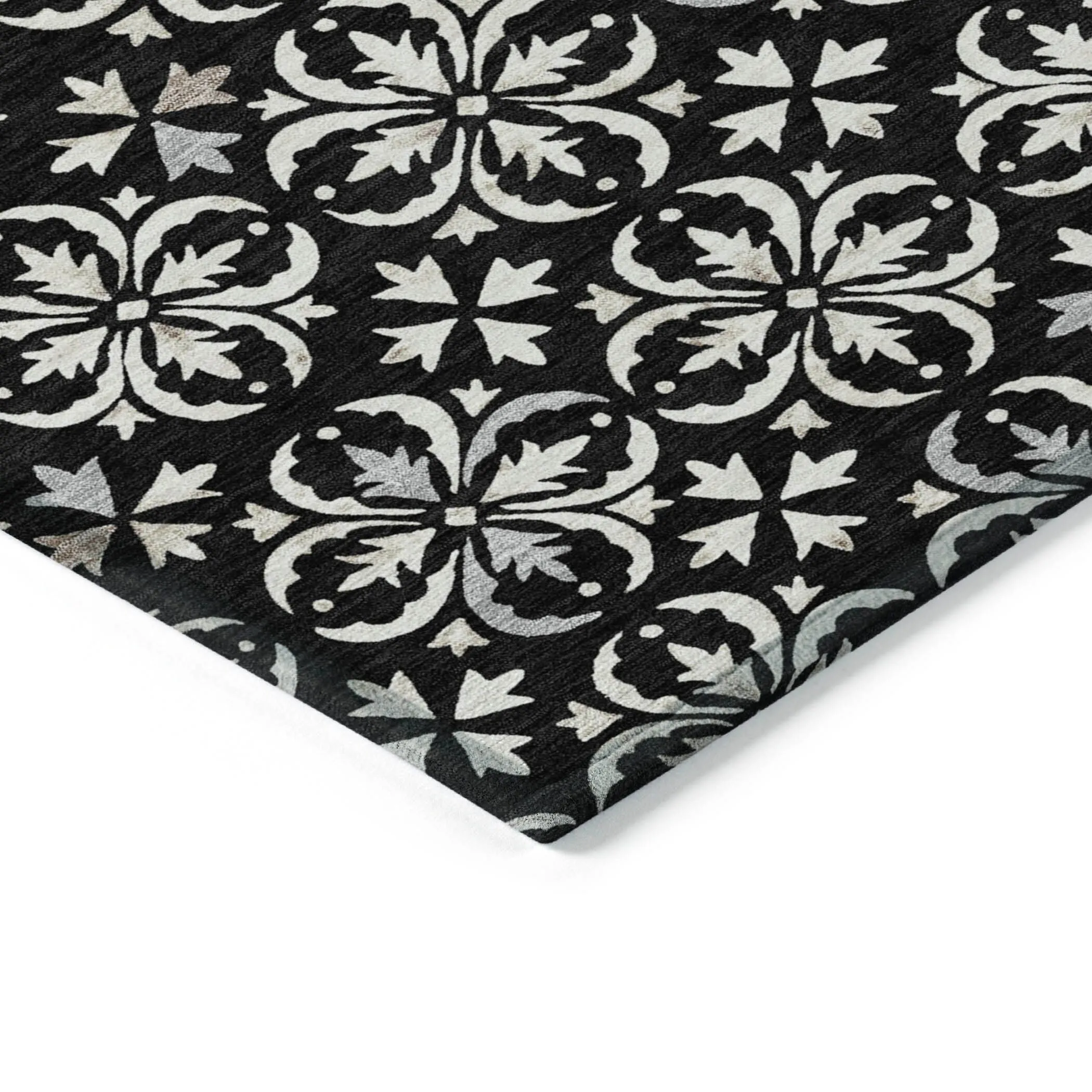 Machine Washable Indoor/ Outdoor Chantille Traditional Medallion Rug