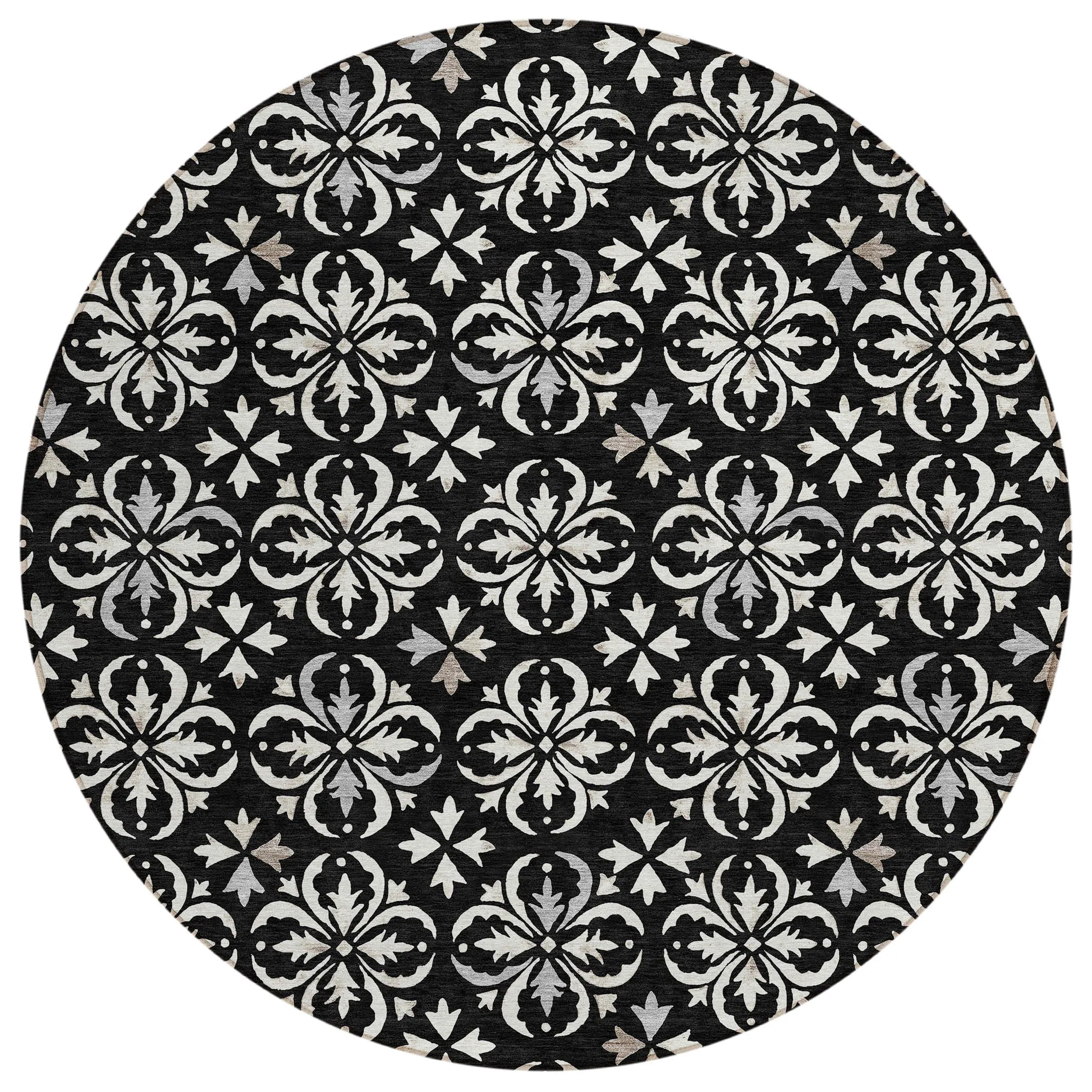 Machine Washable Indoor/ Outdoor Chantille Traditional Medallion Rug