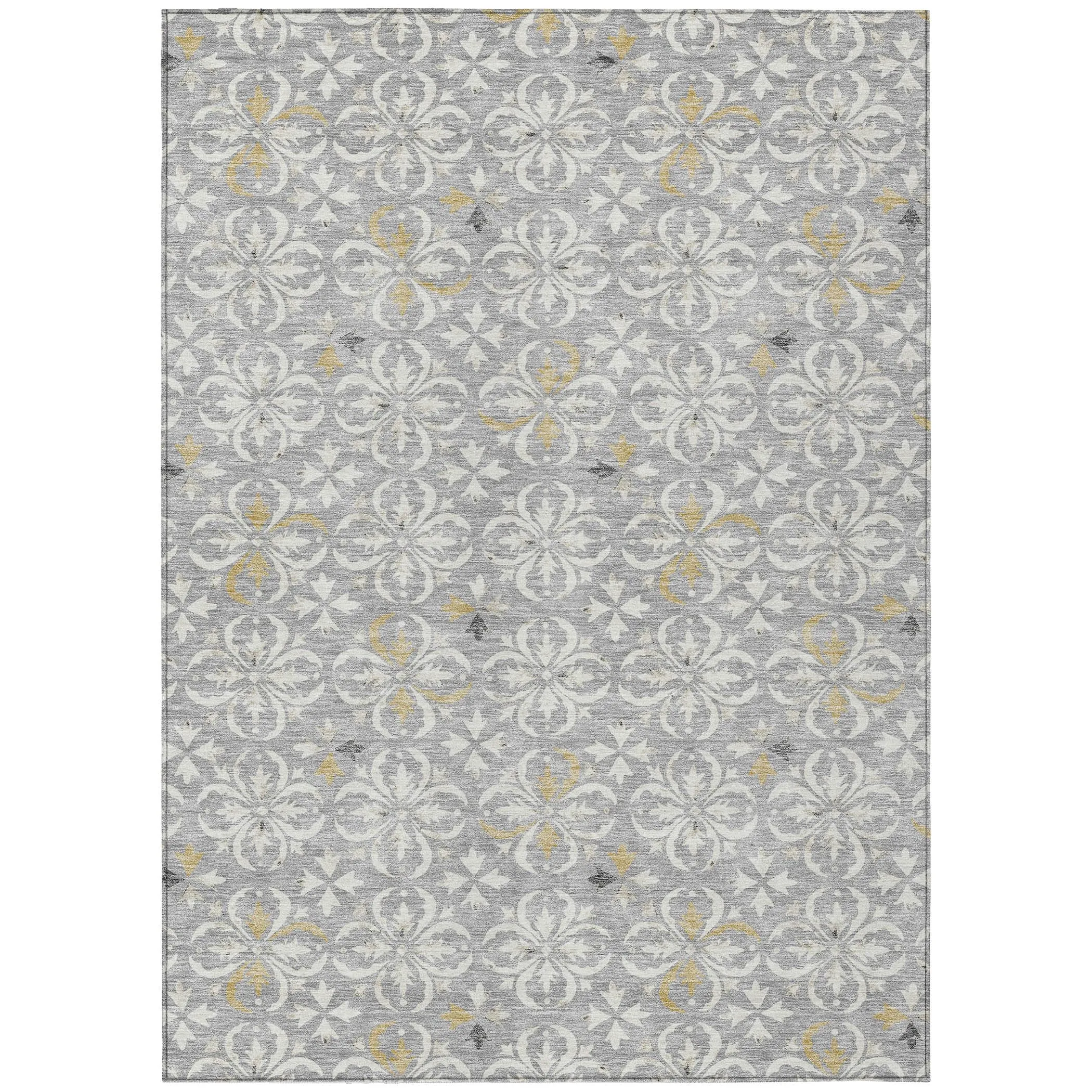 Machine Washable Indoor/ Outdoor Chantille Traditional Medallion Rug