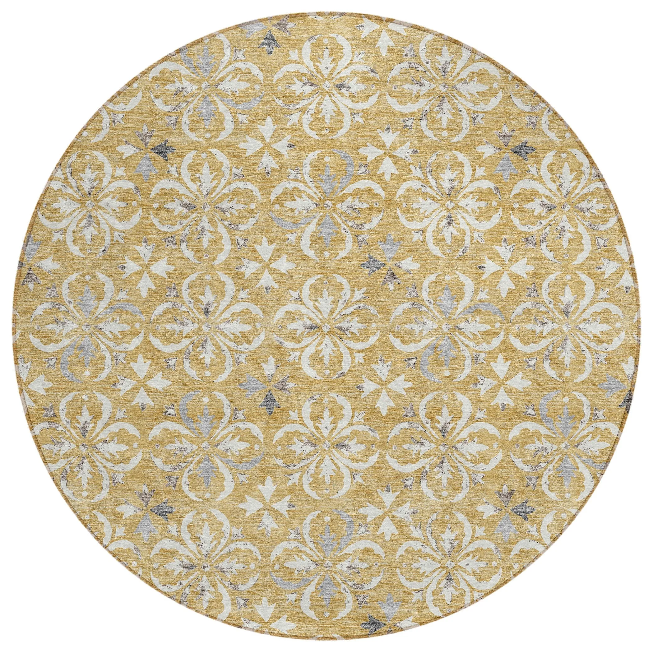 Machine Washable Indoor/ Outdoor Chantille Traditional Medallion Rug