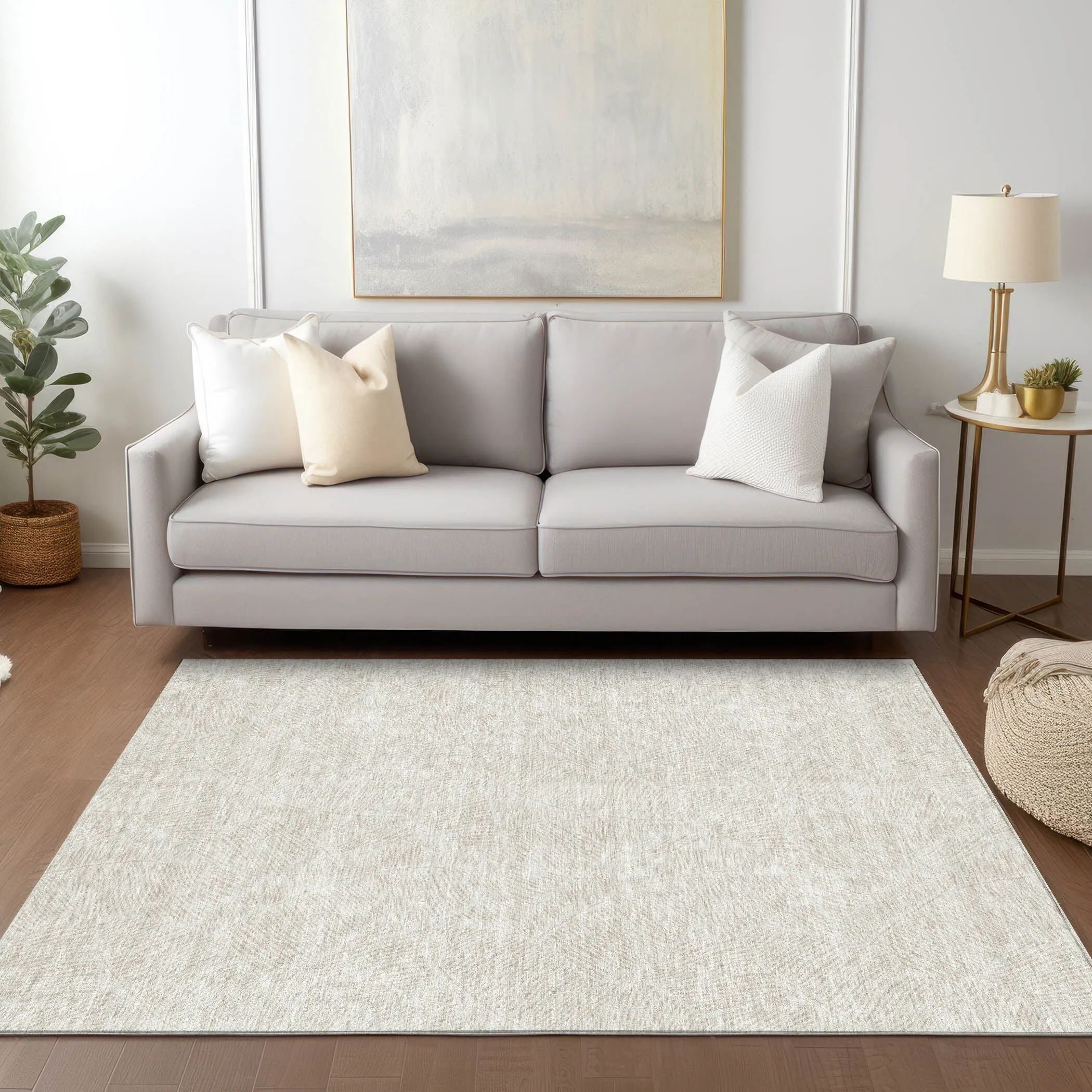 Machine Washable Indoor/ Outdoor Chantille Tropical Palm Rug