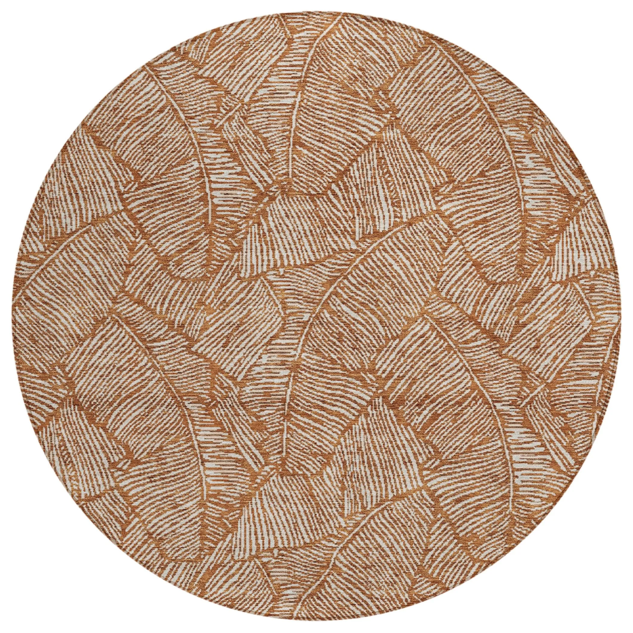 Machine Washable Indoor/ Outdoor Chantille Tropical Palm Rug