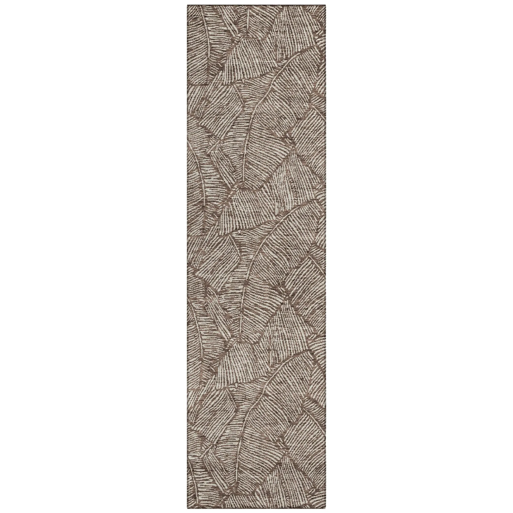 Machine Washable Indoor/ Outdoor Chantille Tropical Palm Rug