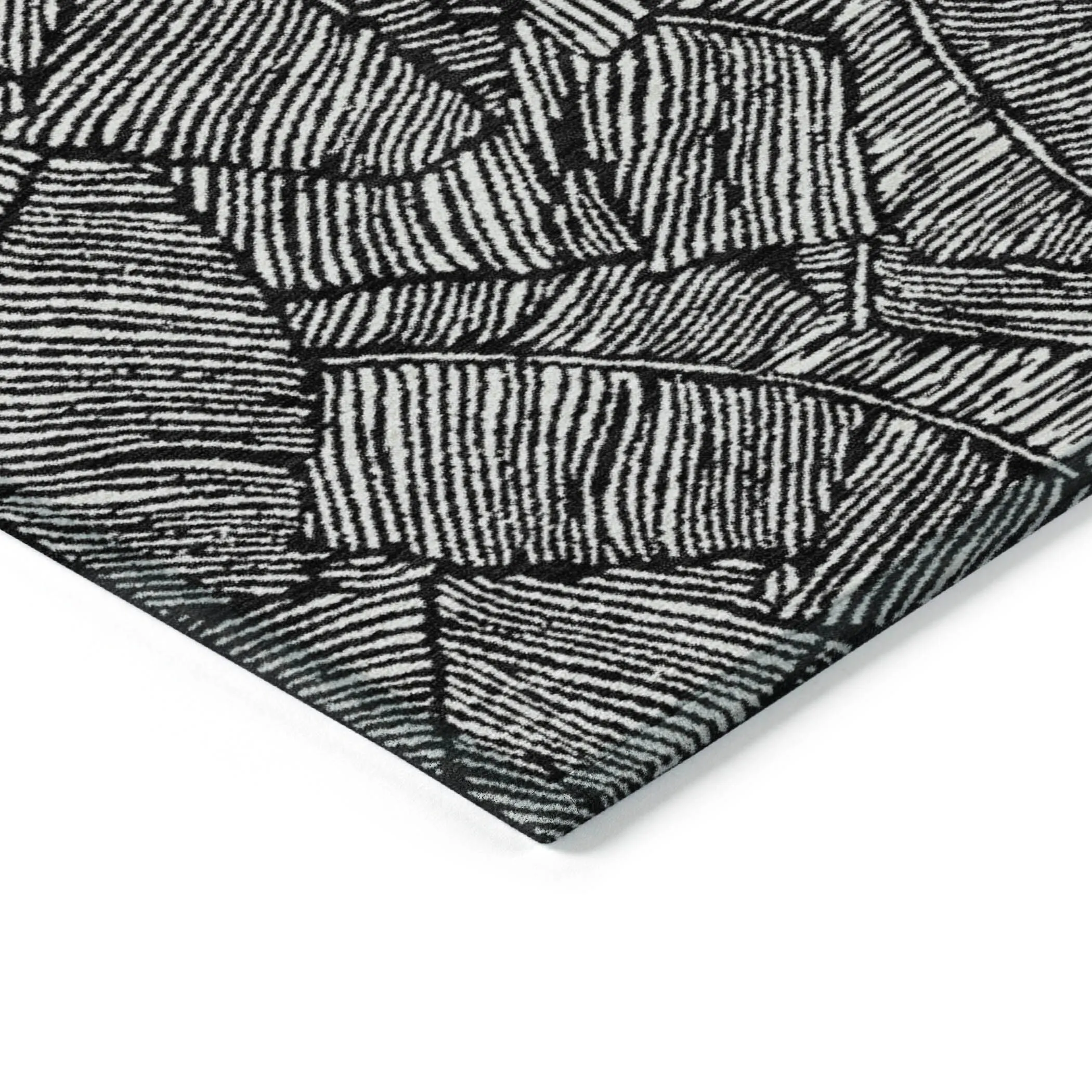 Machine Washable Indoor/ Outdoor Chantille Tropical Palm Rug