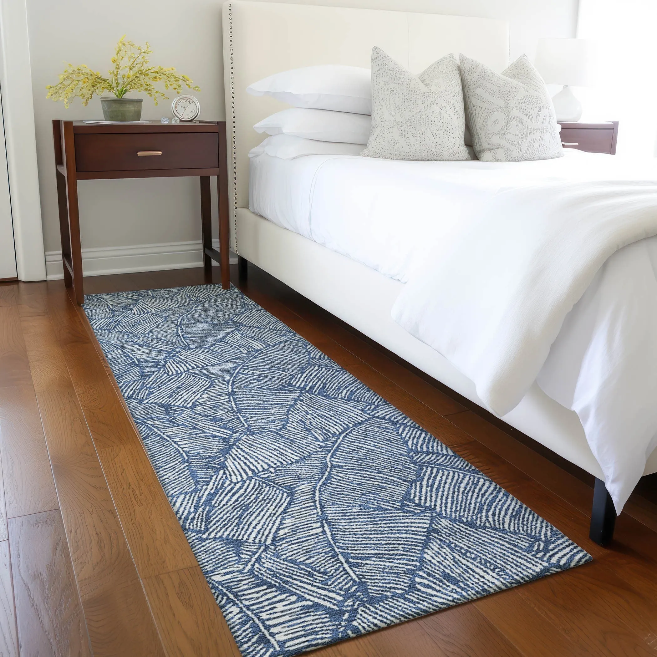 Machine Washable Indoor/ Outdoor Chantille Tropical Palm Rug
