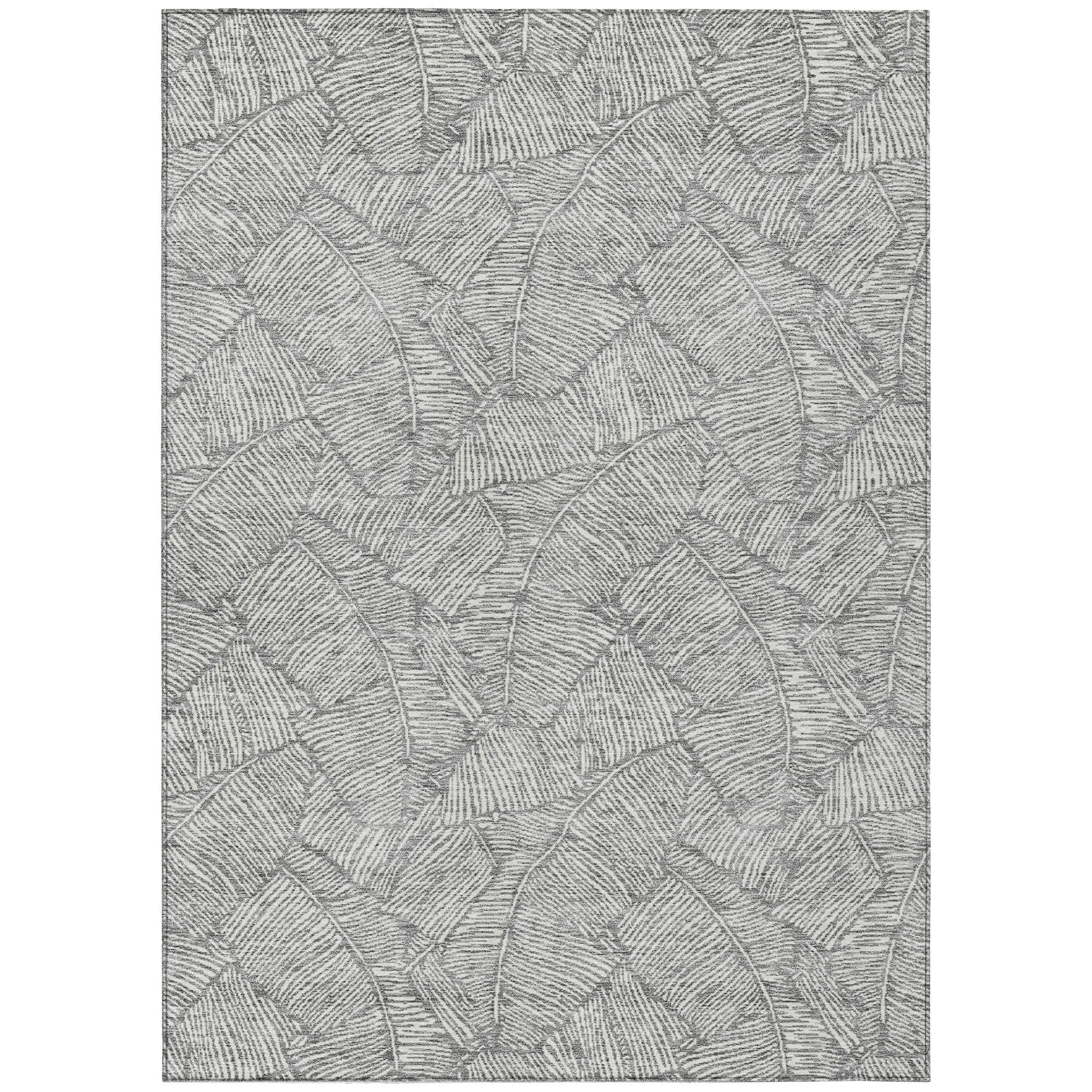 Machine Washable Indoor/ Outdoor Chantille Tropical Palm Rug