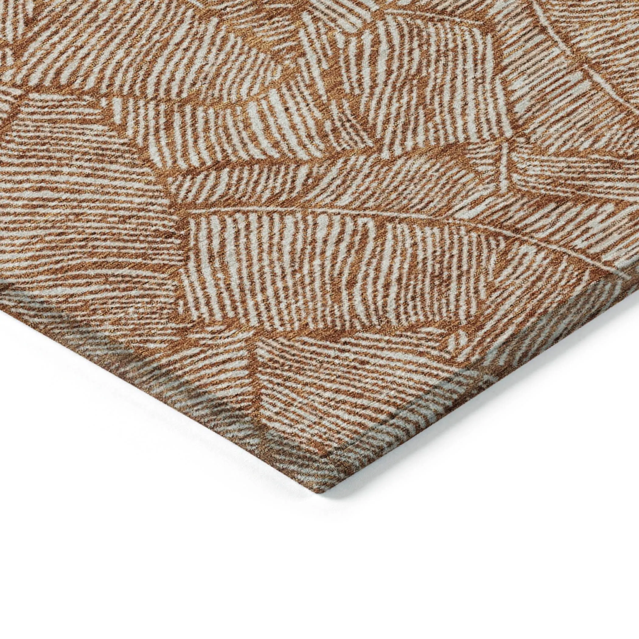 Machine Washable Indoor/ Outdoor Chantille Tropical Palm Rug