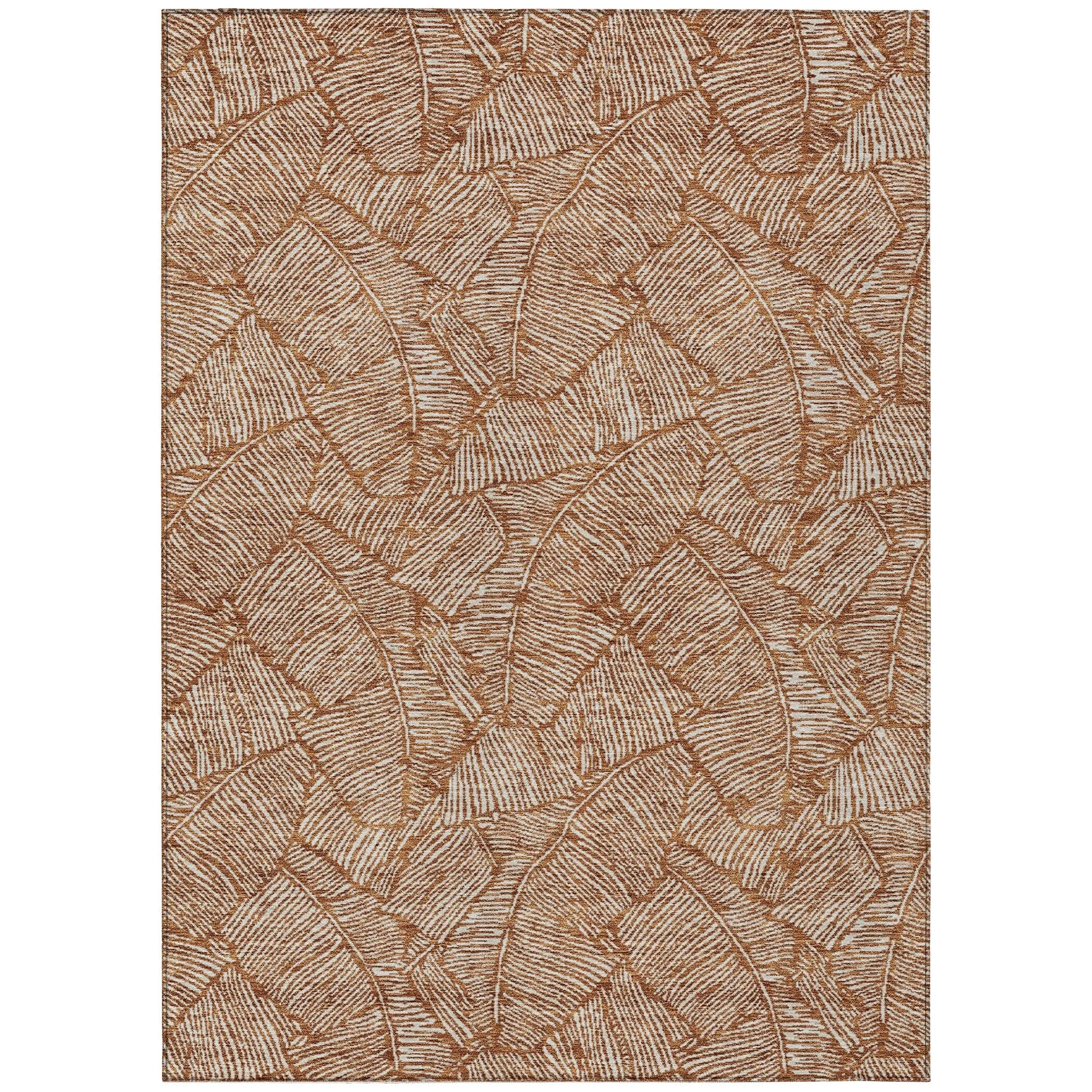Machine Washable Indoor/ Outdoor Chantille Tropical Palm Rug