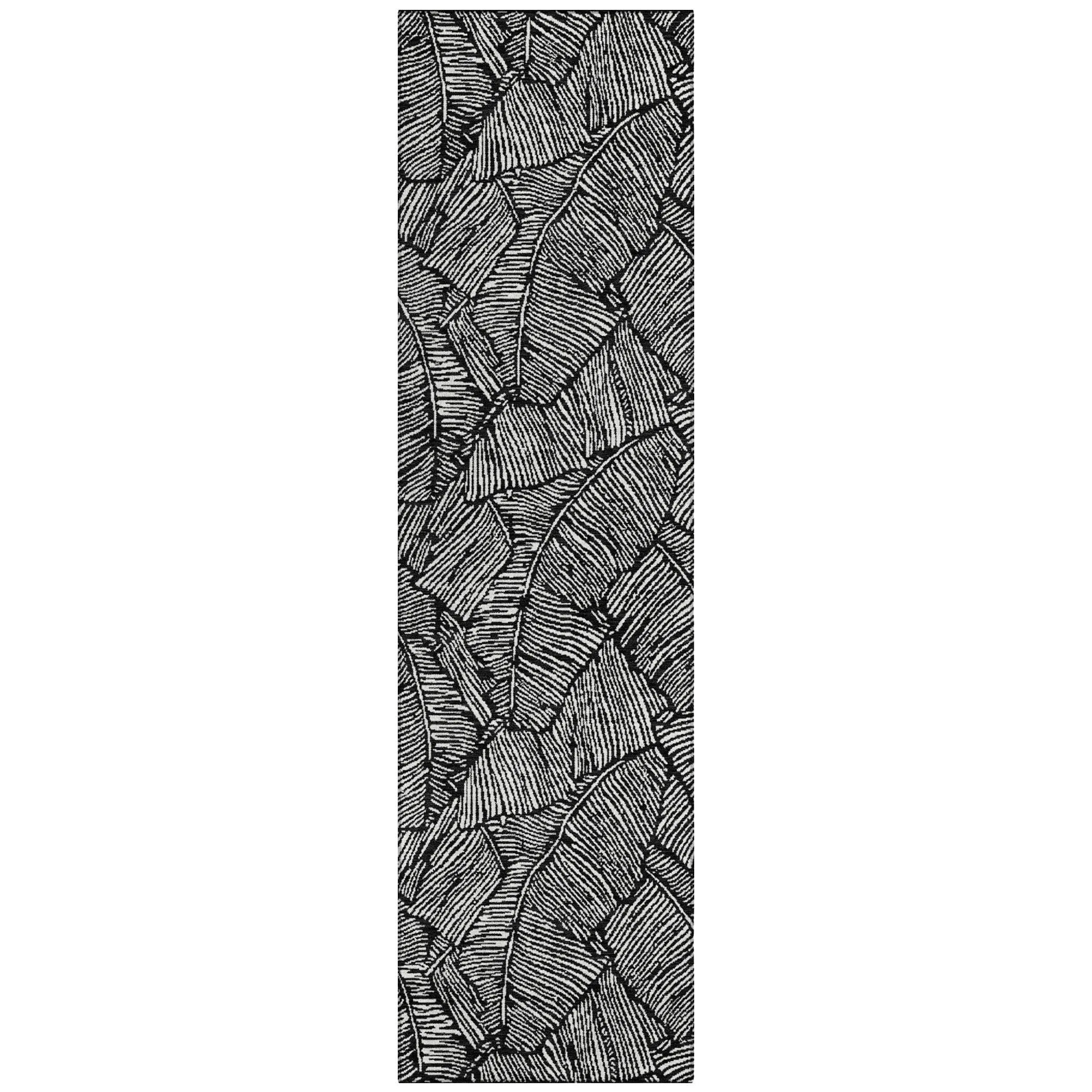 Machine Washable Indoor/ Outdoor Chantille Tropical Palm Rug