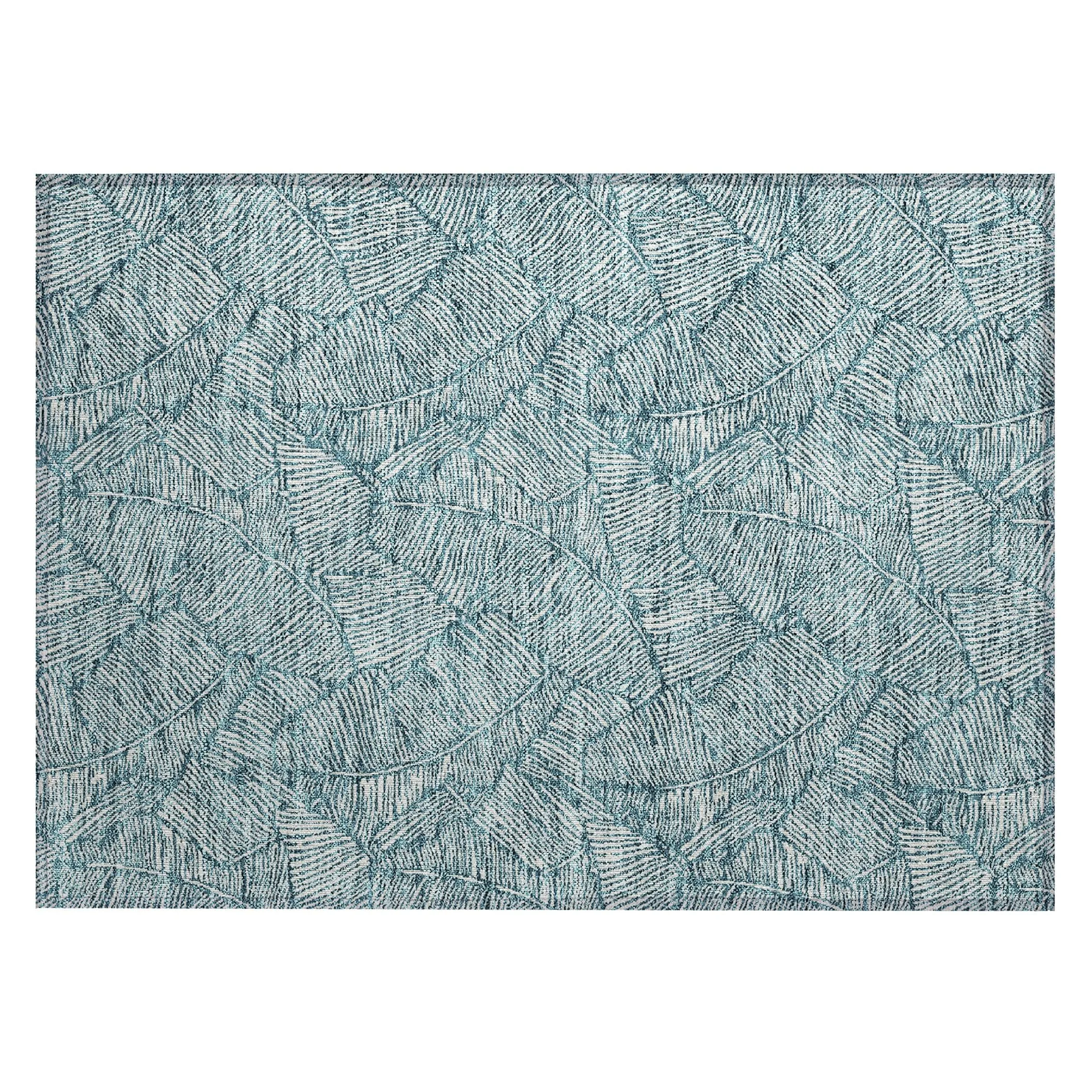 Machine Washable Indoor/ Outdoor Chantille Tropical Palm Rug