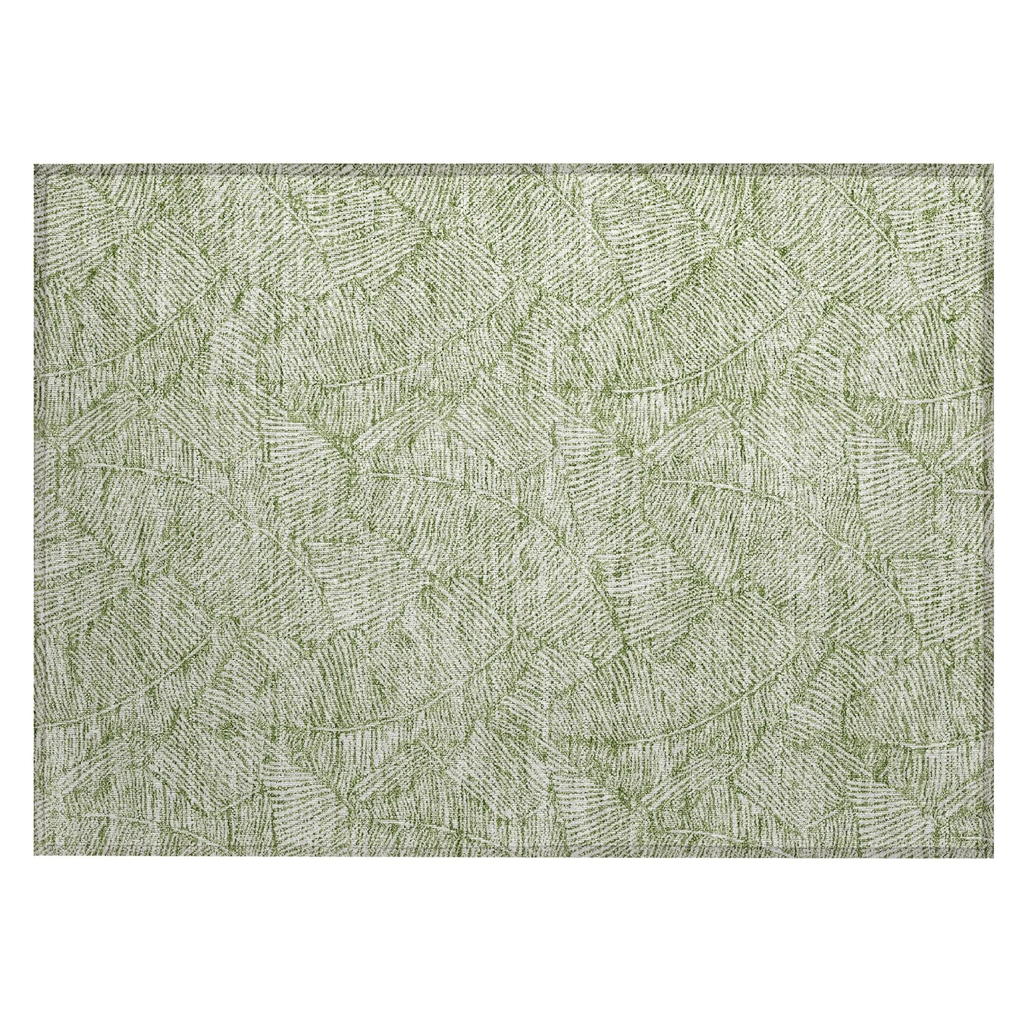 Machine Washable Indoor/ Outdoor Chantille Tropical Palm Rug