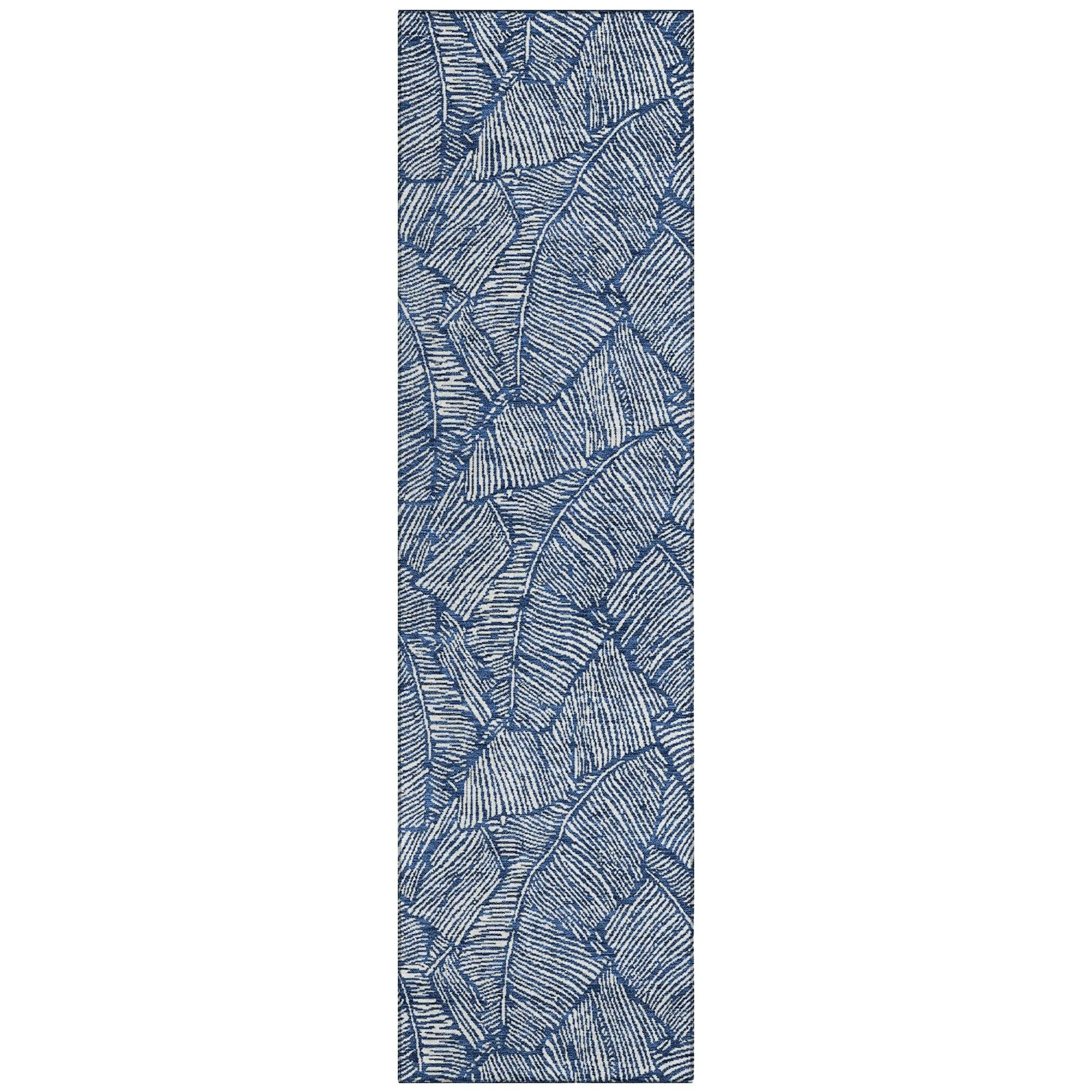 Machine Washable Indoor/ Outdoor Chantille Tropical Palm Rug