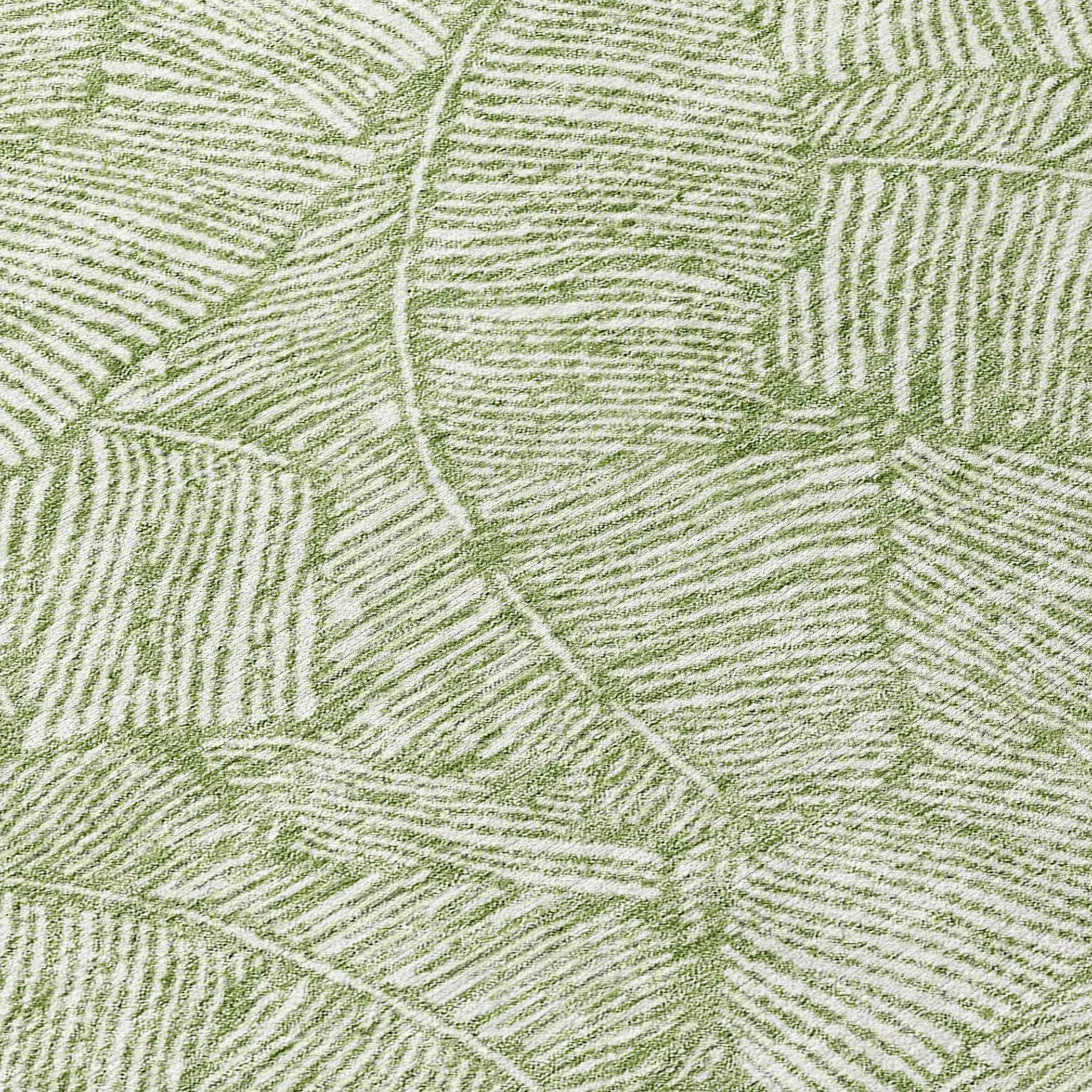 Machine Washable Indoor/ Outdoor Chantille Tropical Palm Rug