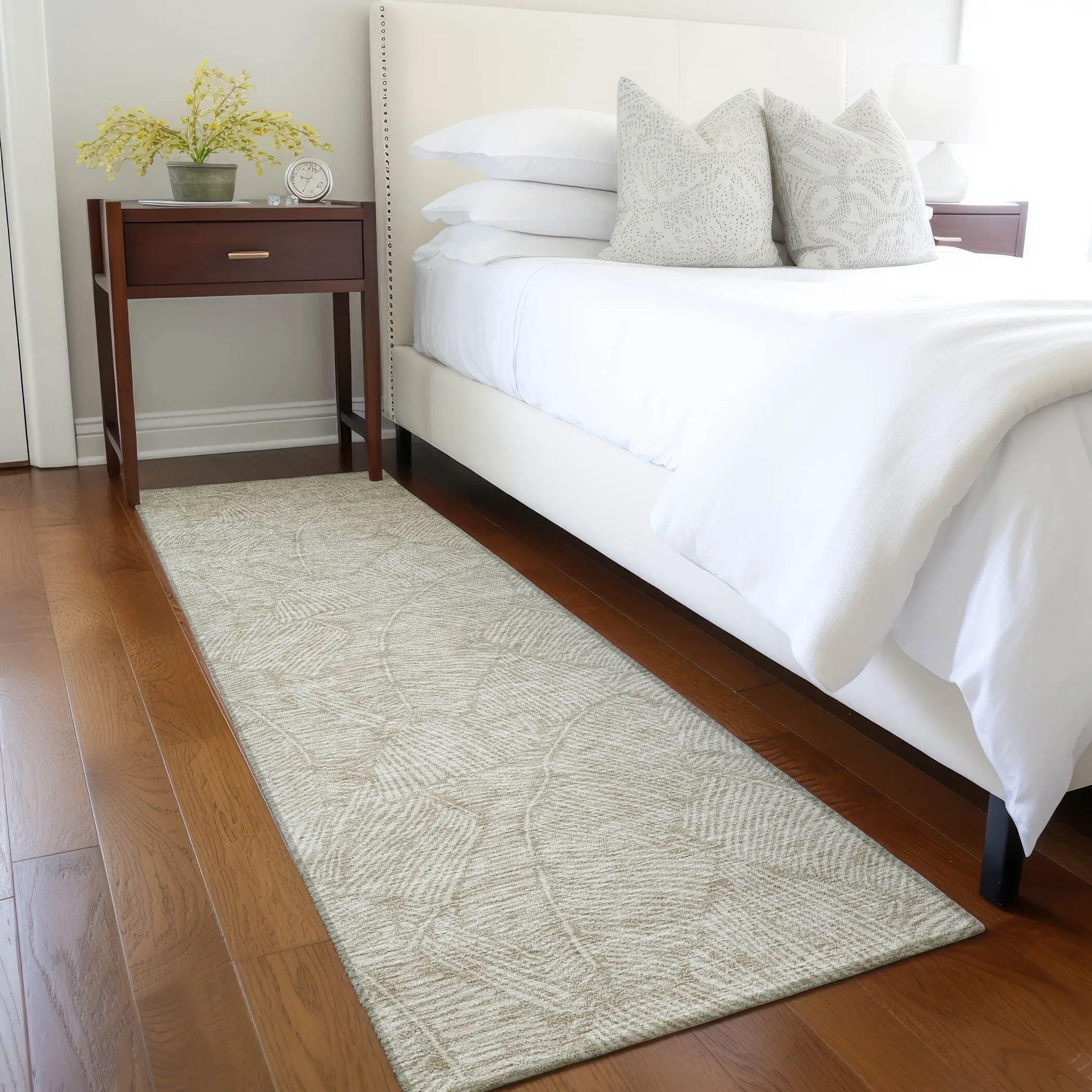 Machine Washable Indoor/ Outdoor Chantille Tropical Palm Rug