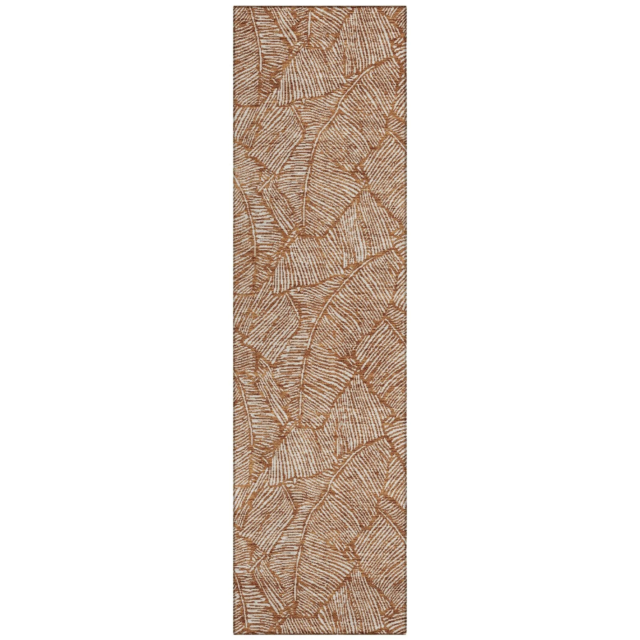 Machine Washable Indoor/ Outdoor Chantille Tropical Palm Rug