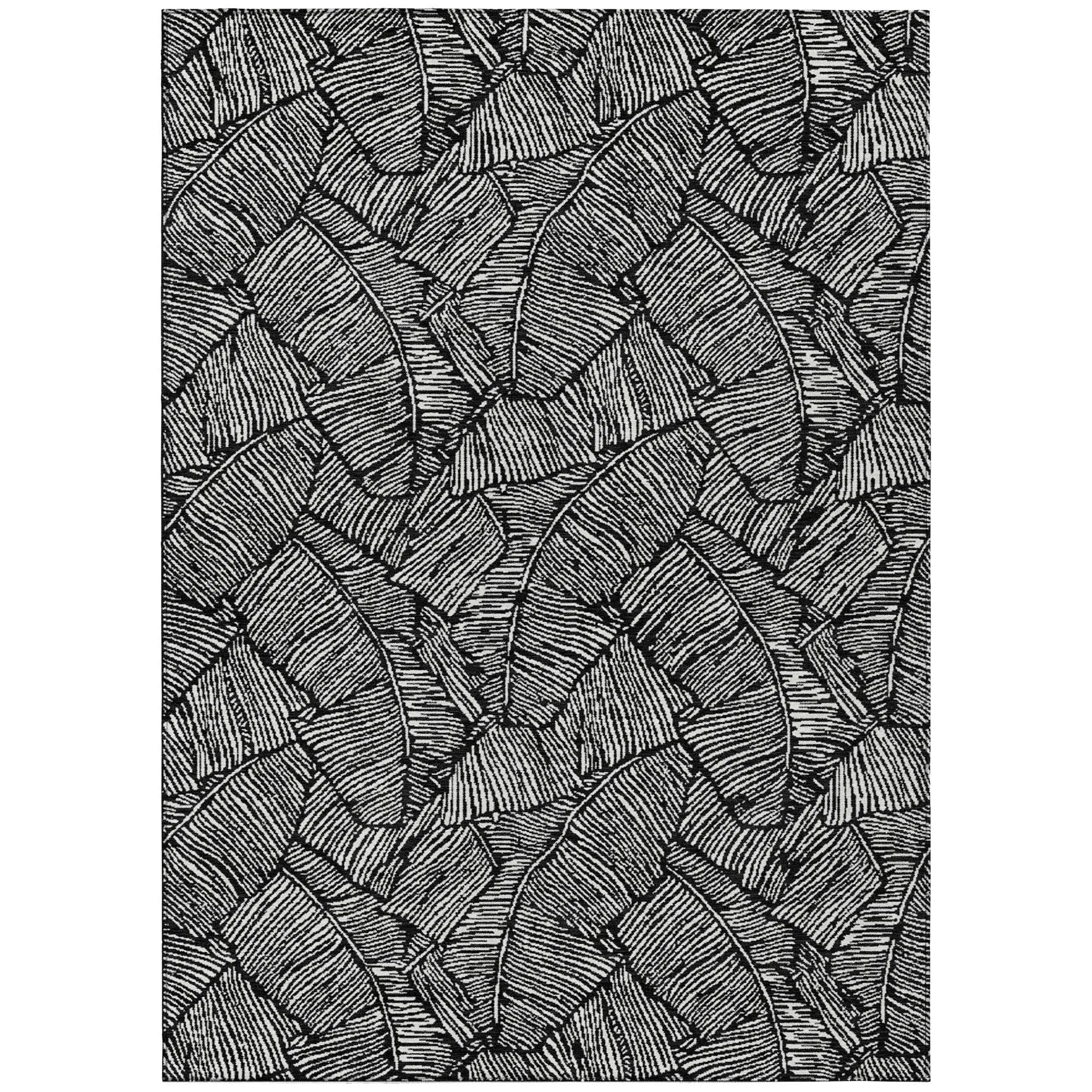 Machine Washable Indoor/ Outdoor Chantille Tropical Palm Rug