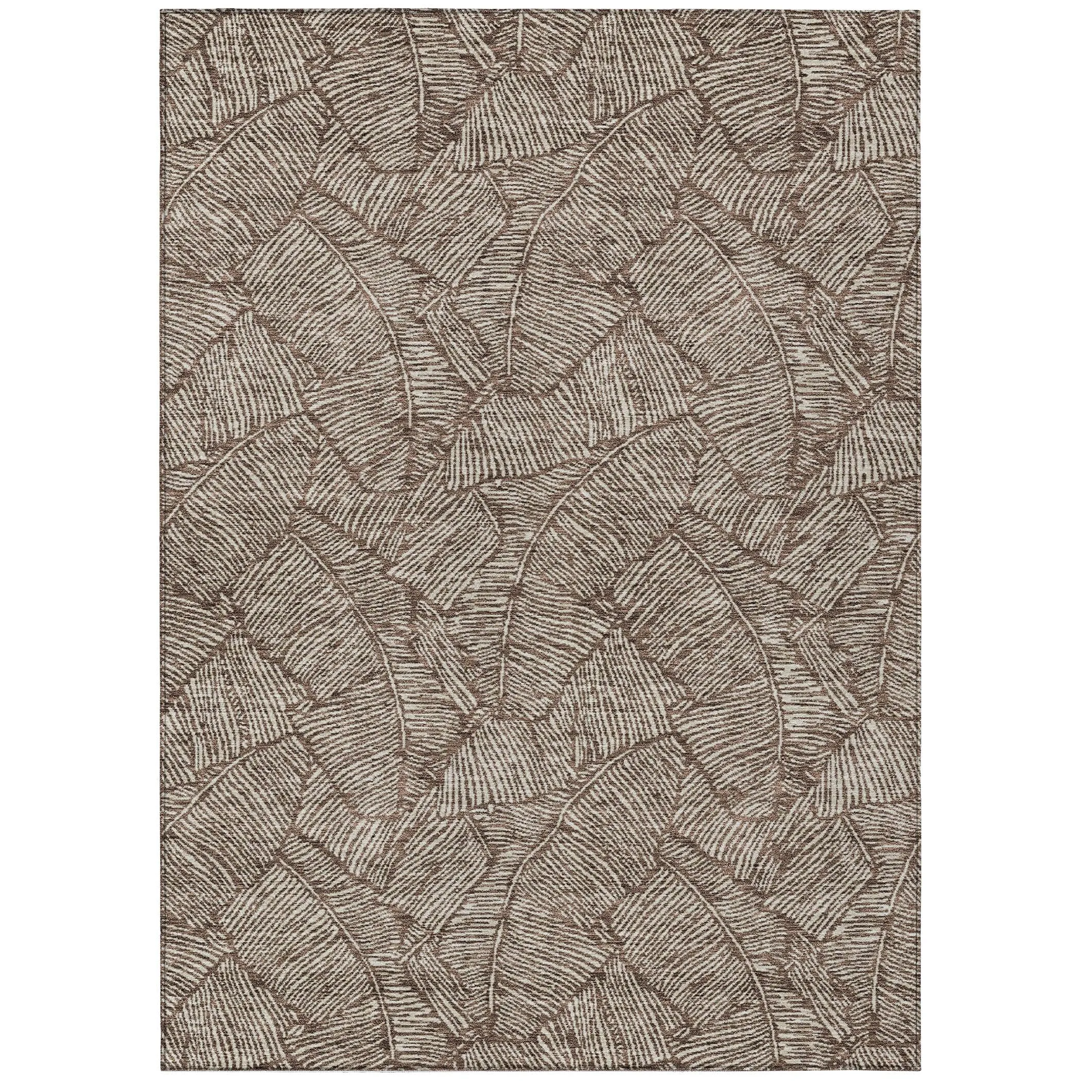 Machine Washable Indoor/ Outdoor Chantille Tropical Palm Rug