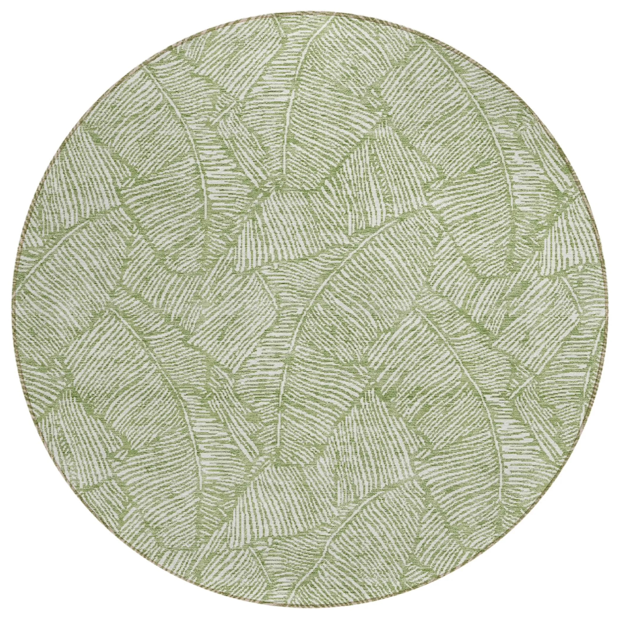 Machine Washable Indoor/ Outdoor Chantille Tropical Palm Rug