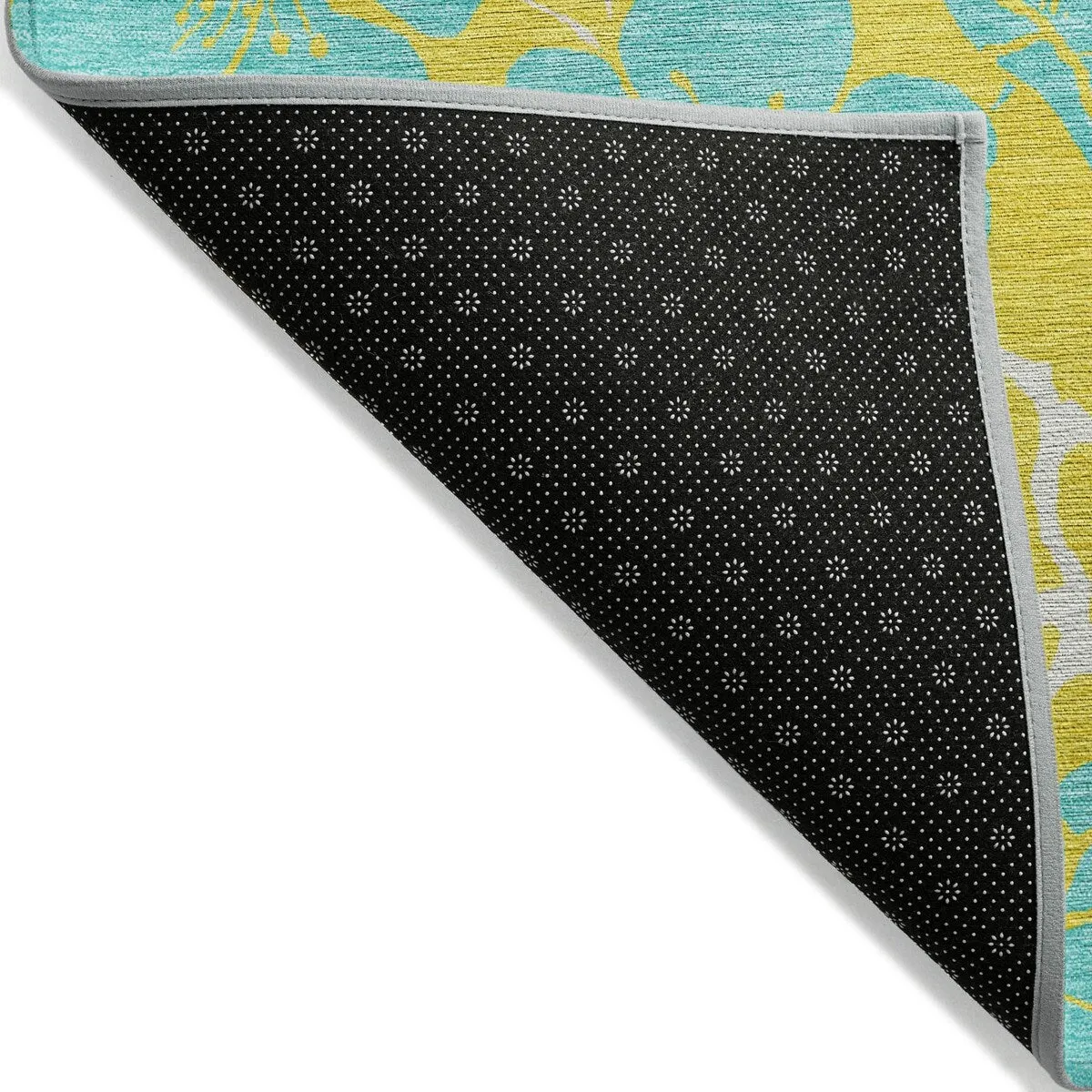 Machine Washable Indoor/ Outdoor Floral Zen Chantille Rug