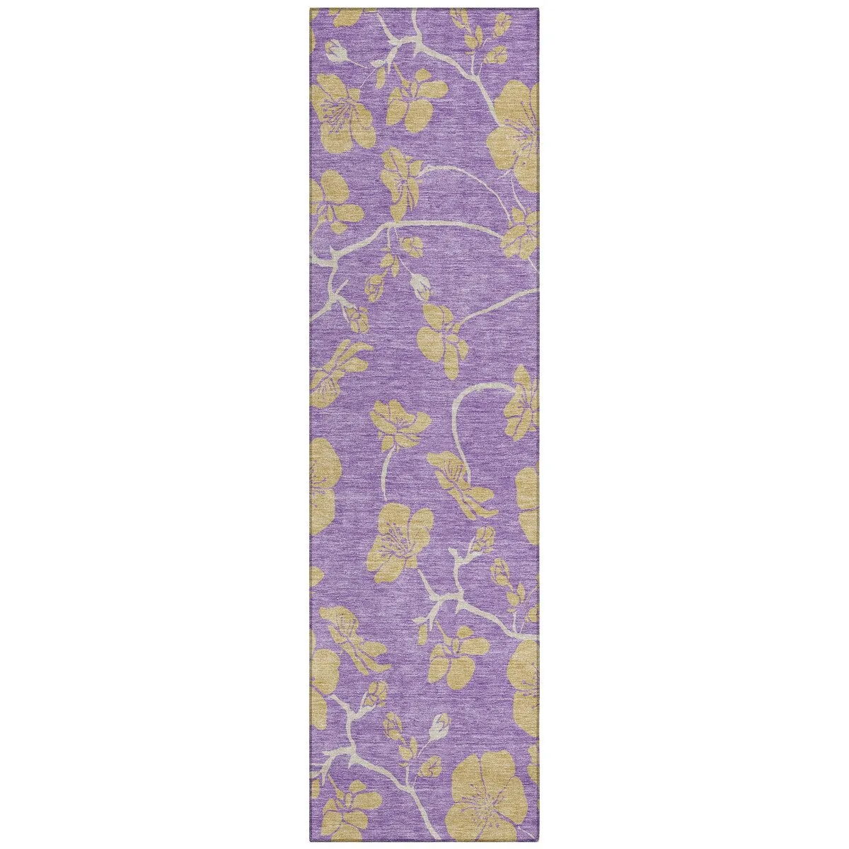 Machine Washable Indoor/ Outdoor Floral Zen Chantille Rug