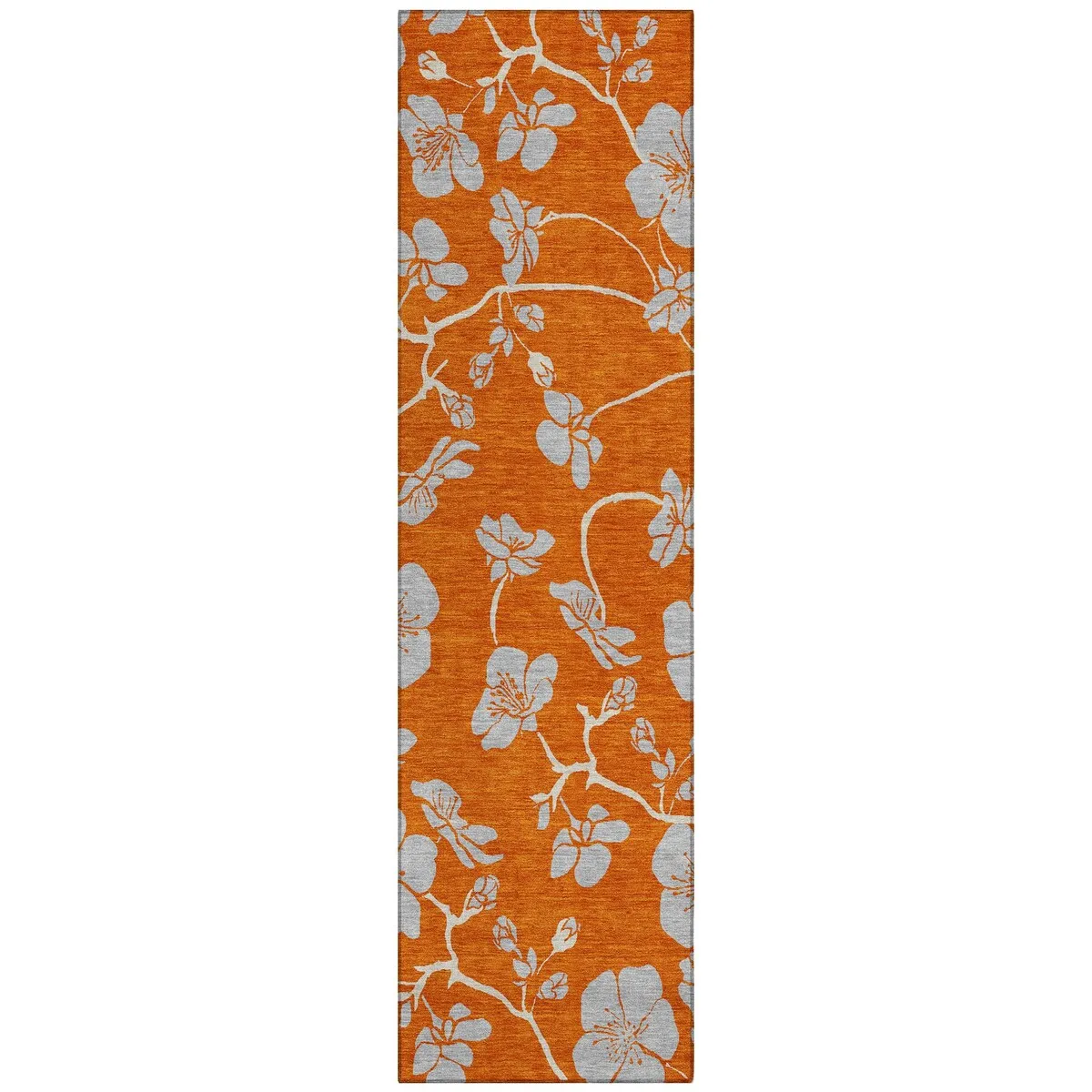 Machine Washable Indoor/ Outdoor Floral Zen Chantille Rug