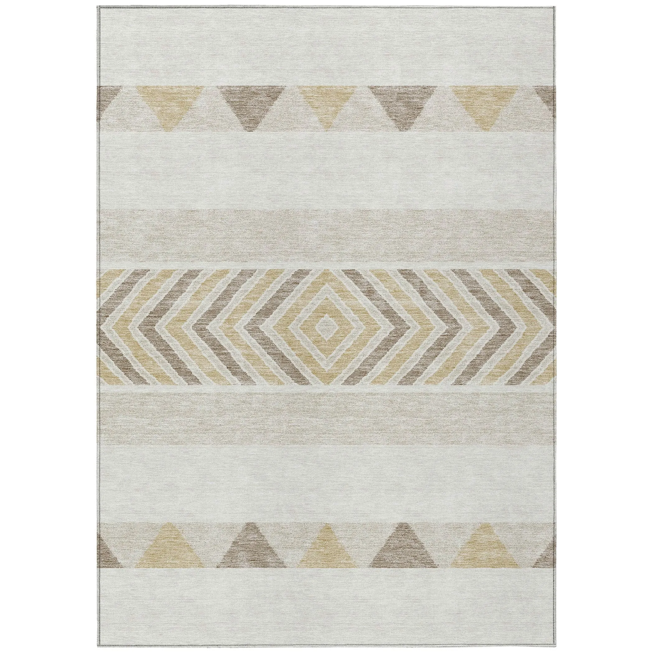 Machine Washable Indoor/ Outdoor Global Boho Chantille Rug