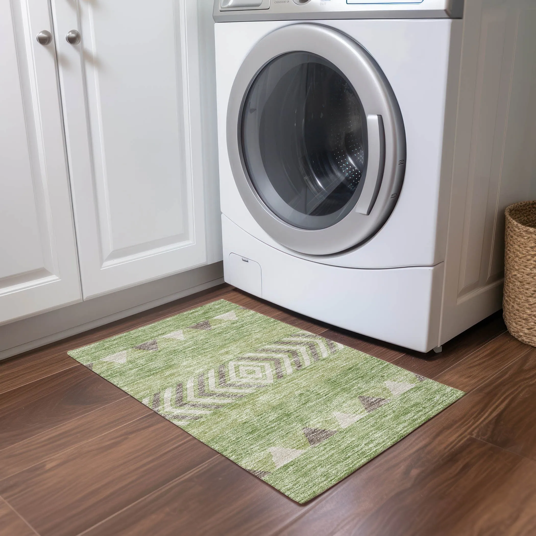 Machine Washable Indoor/ Outdoor Global Boho Chantille Rug