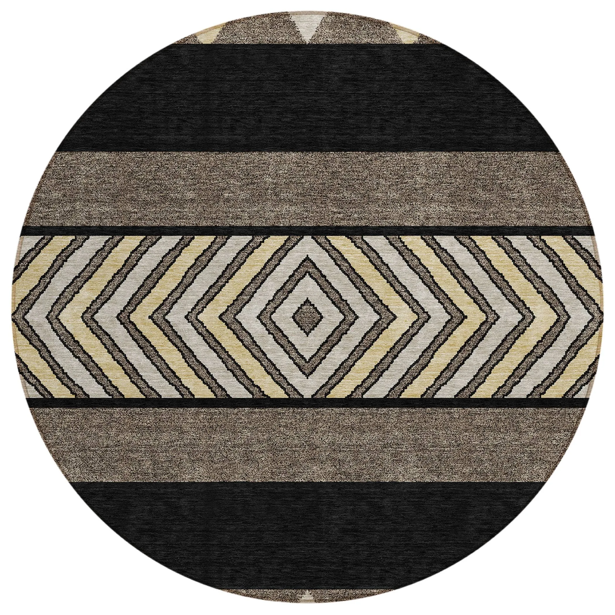 Machine Washable Indoor/ Outdoor Global Boho Chantille Rug