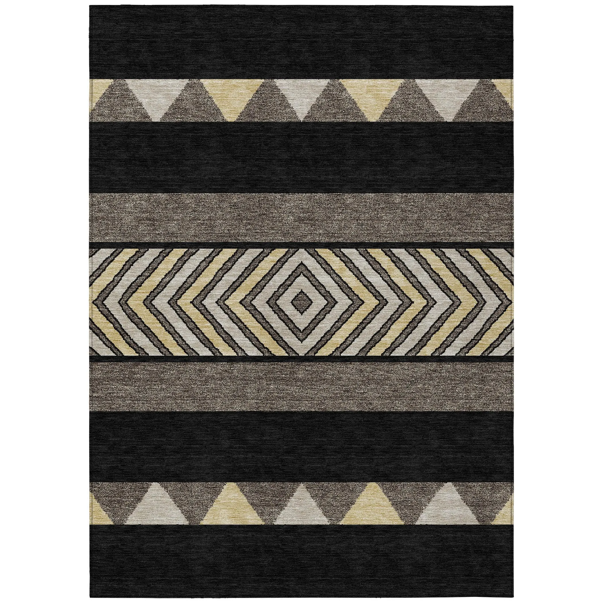 Machine Washable Indoor/ Outdoor Global Boho Chantille Rug