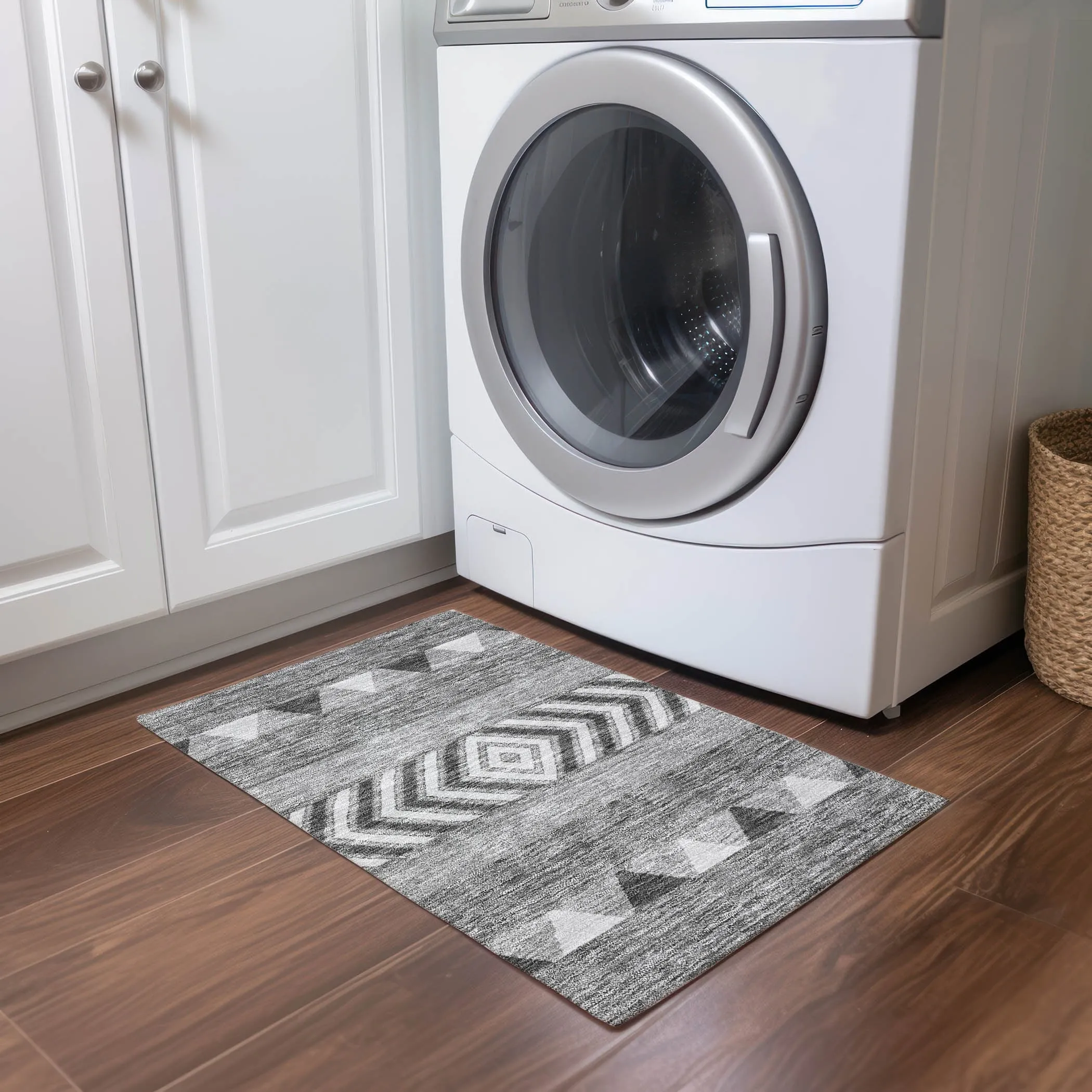 Machine Washable Indoor/ Outdoor Global Boho Chantille Rug