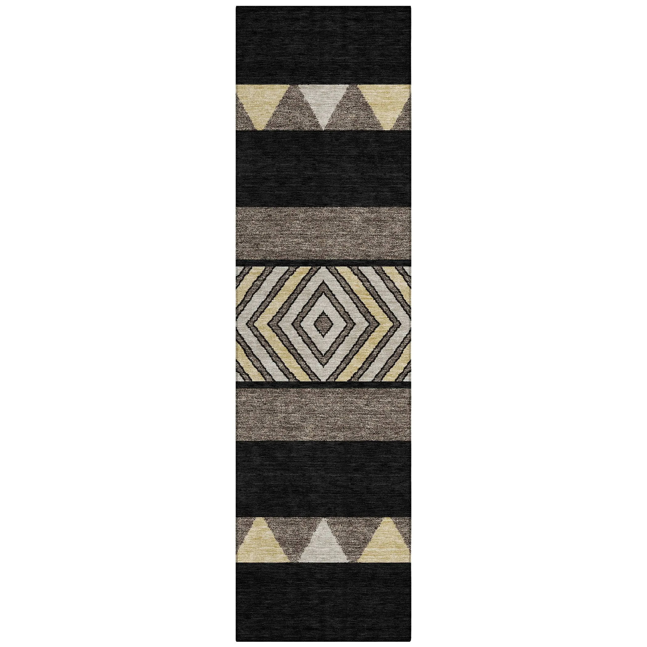 Machine Washable Indoor/ Outdoor Global Boho Chantille Rug