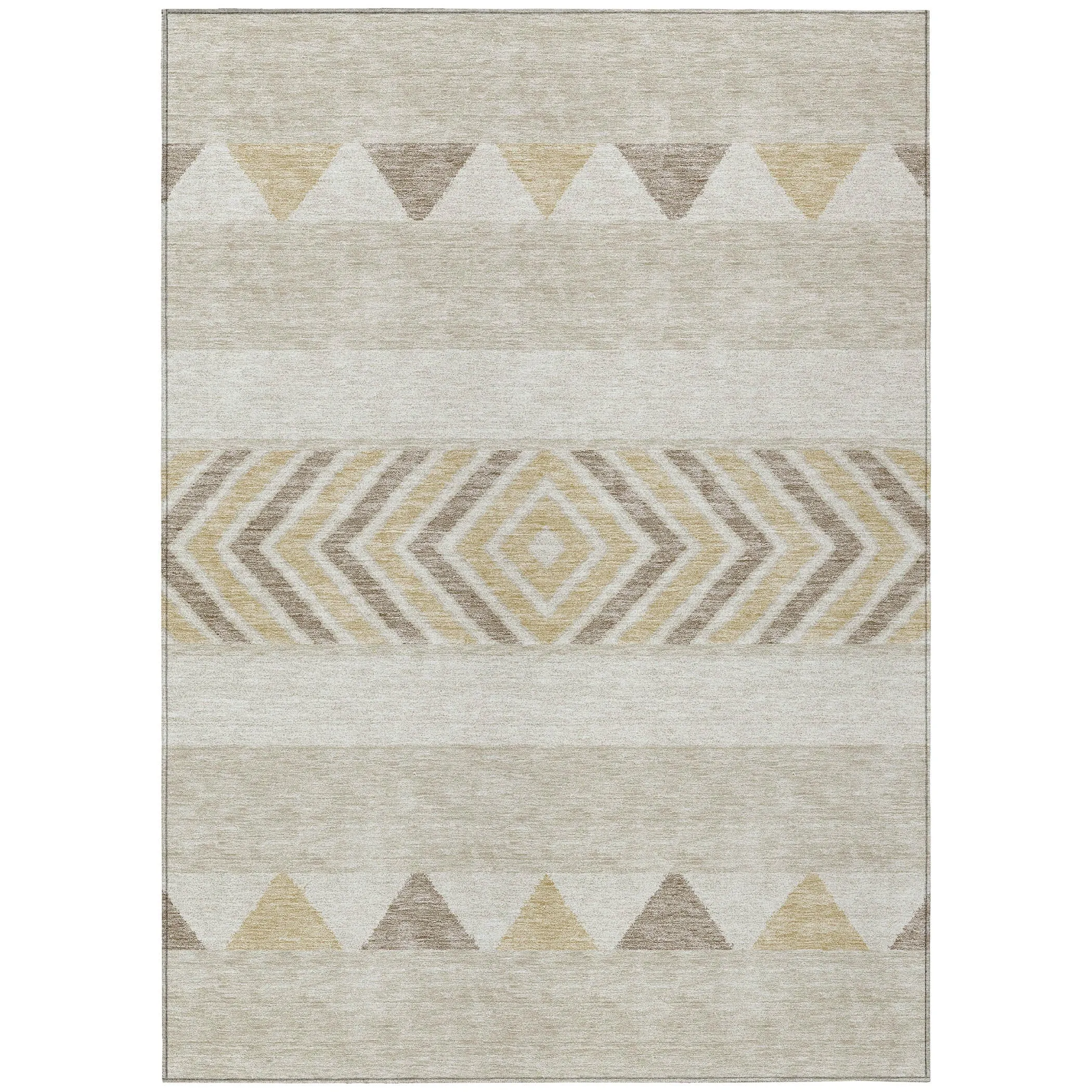 Machine Washable Indoor/ Outdoor Global Boho Chantille Rug