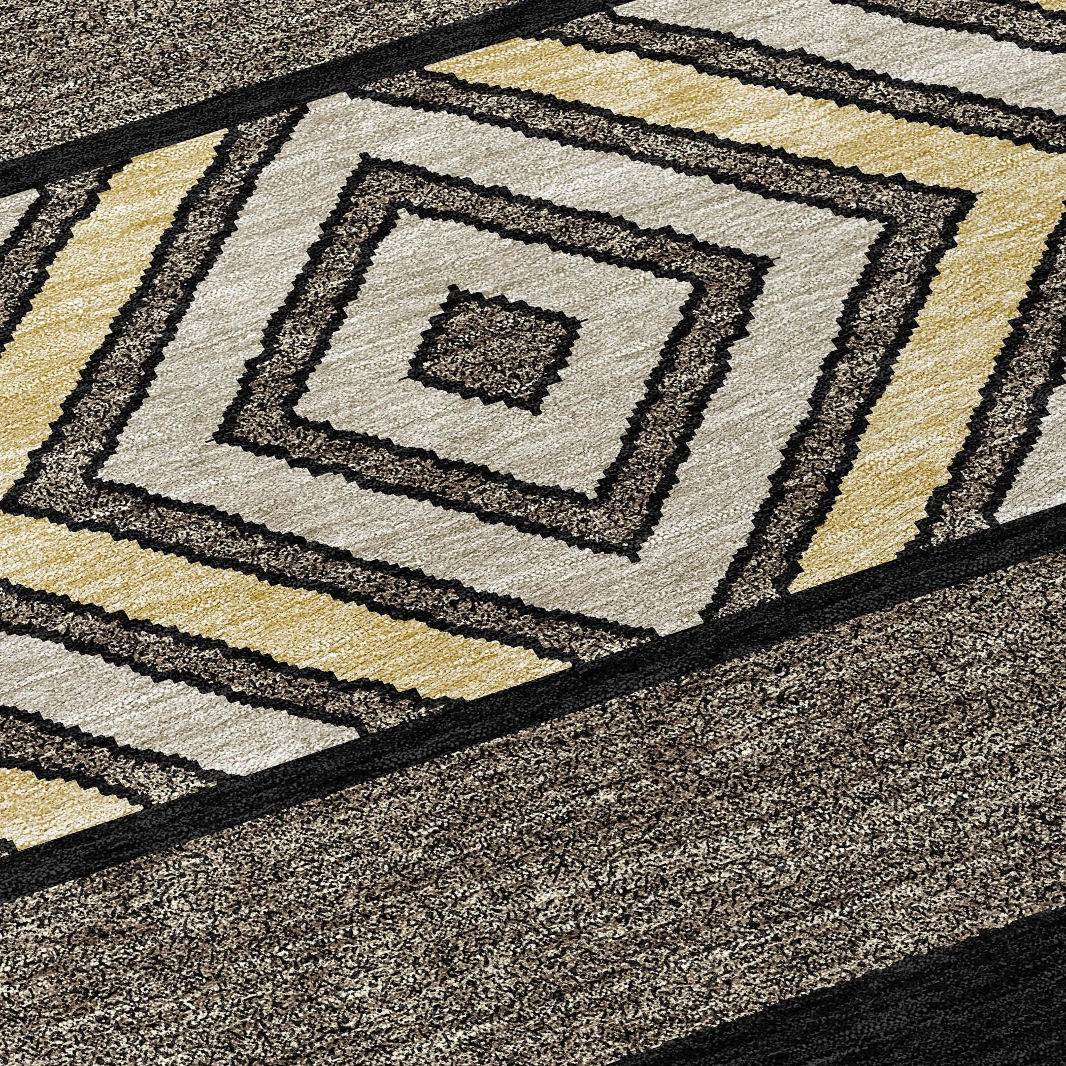Machine Washable Indoor/ Outdoor Global Boho Chantille Rug